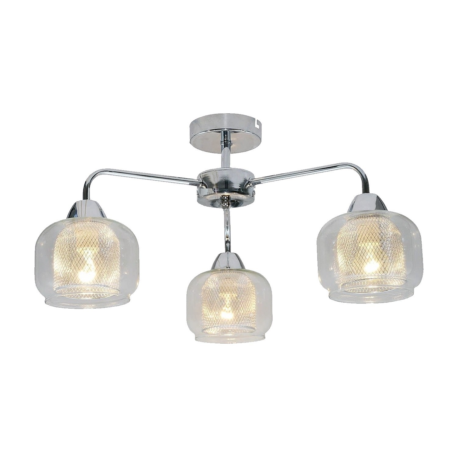 Потолочная люстра ЭкономСвет 12136 12136/3CR CL+CR