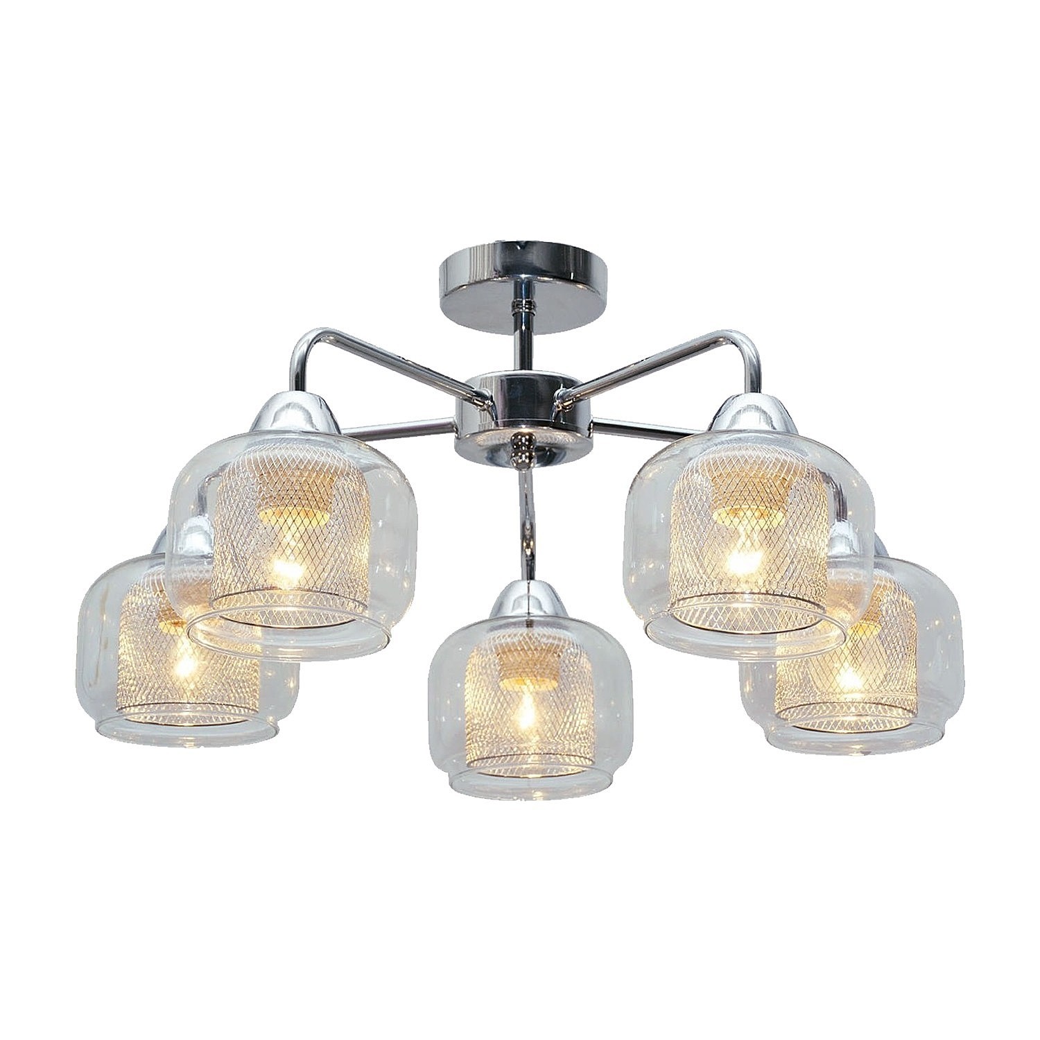 Потолочная люстра ЭкономСвет 12136 12136/5CR CL+CR