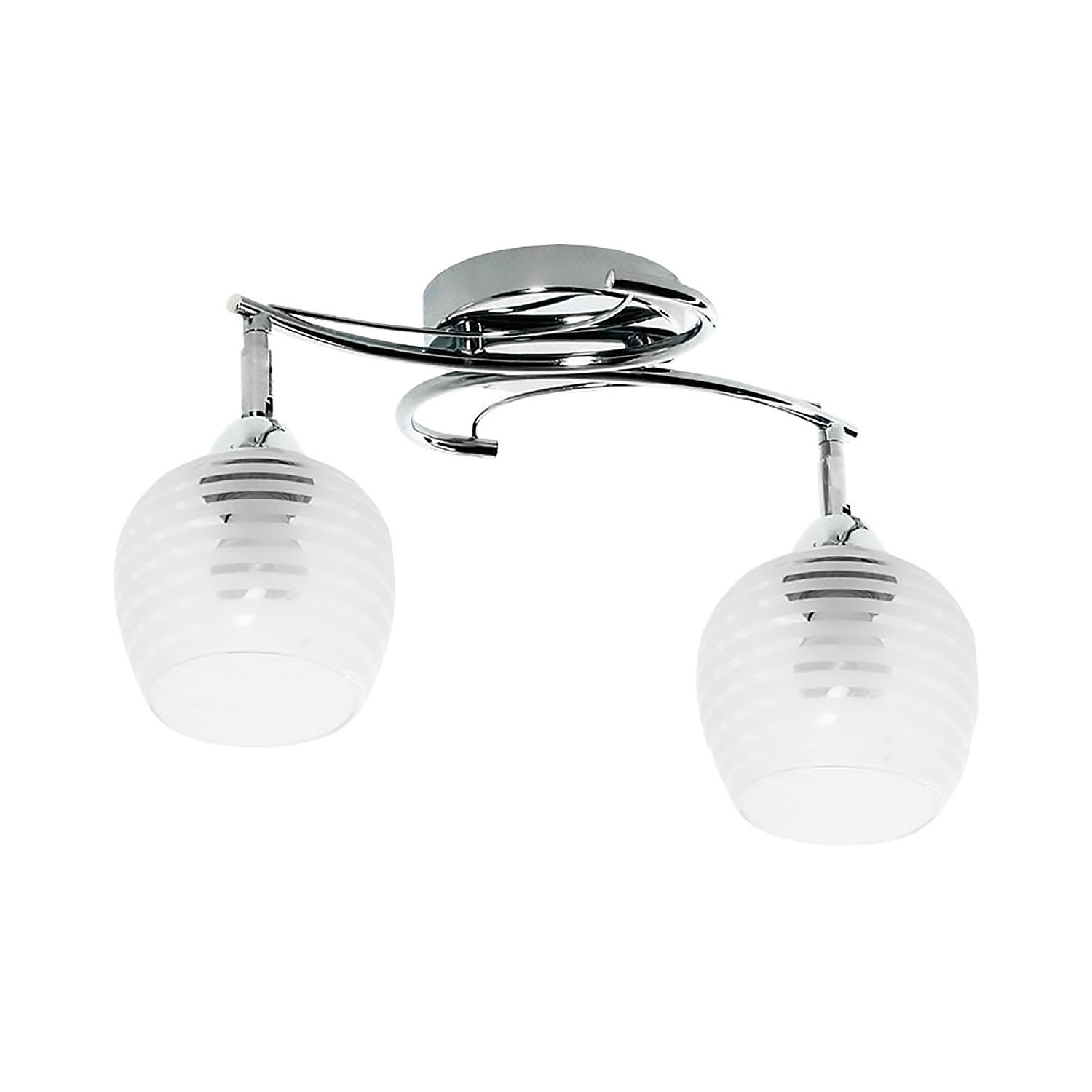 Потолочная люстра ЭкономСвет 12137 12137/2CR WT+CL