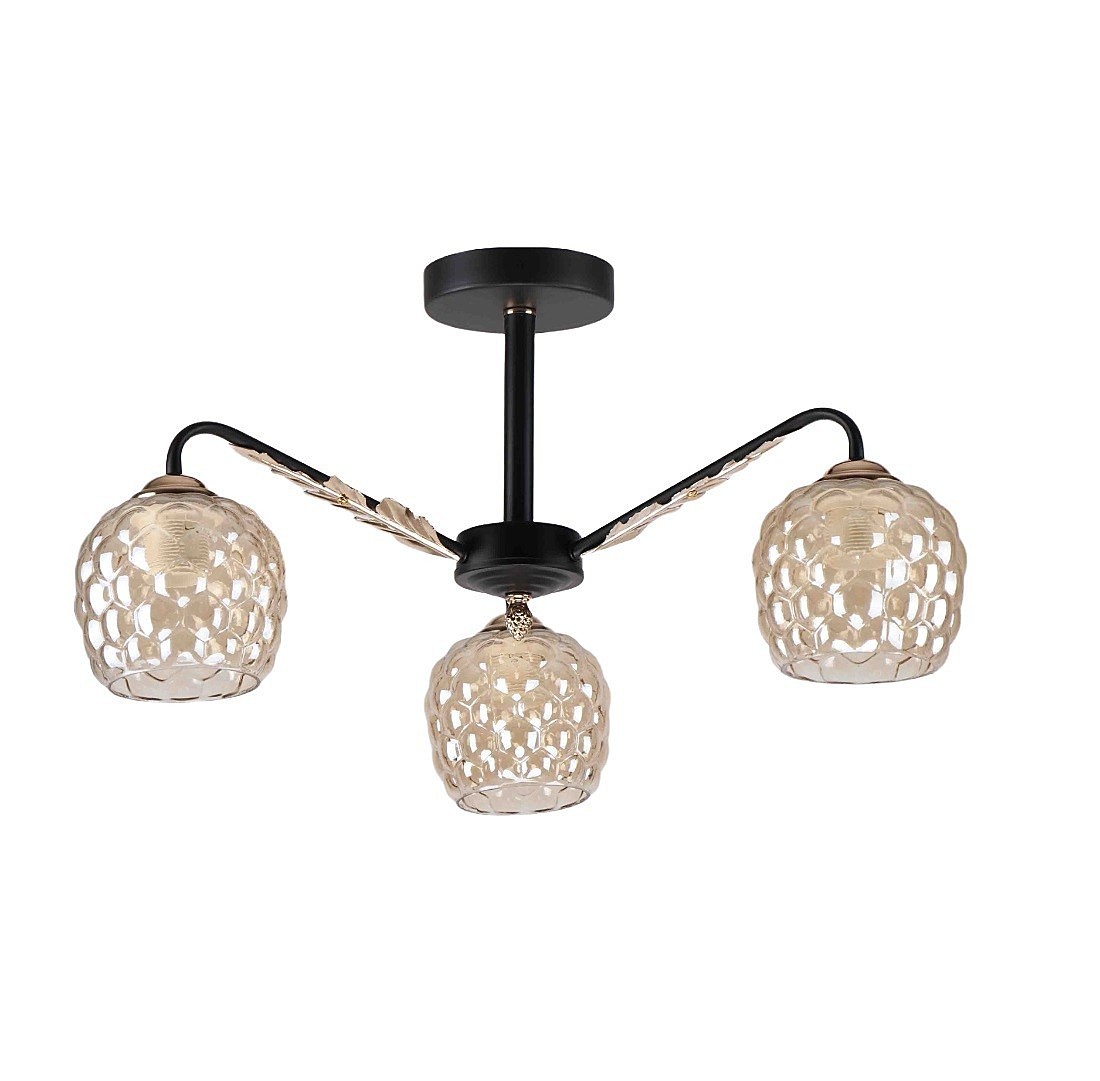 Потолочная люстра ЭкономСвет 12143 12143/3BK+FGD AMB