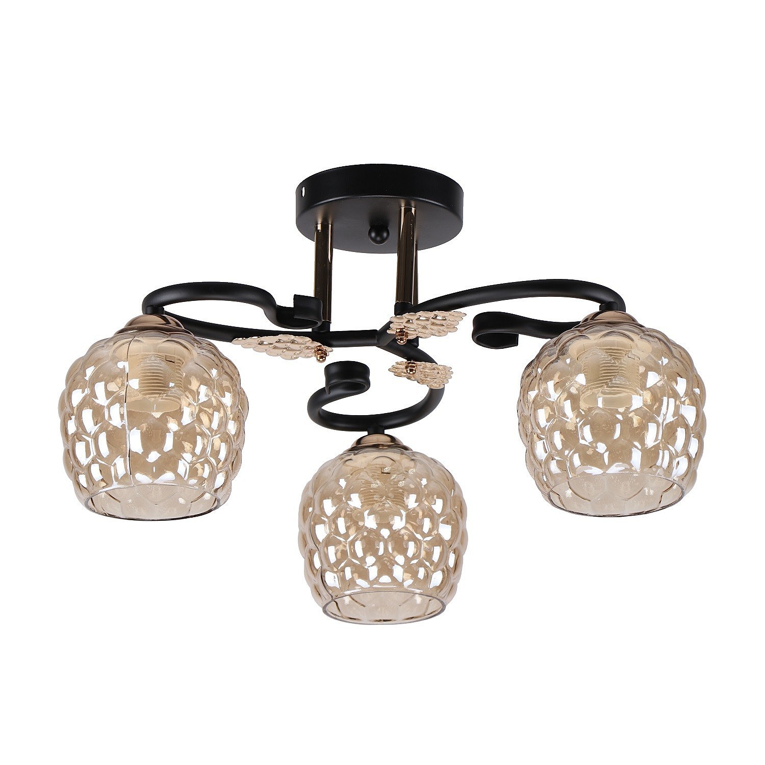 Потолочная люстра ЭкономСвет 12146 12146/3BK+FGD AMB