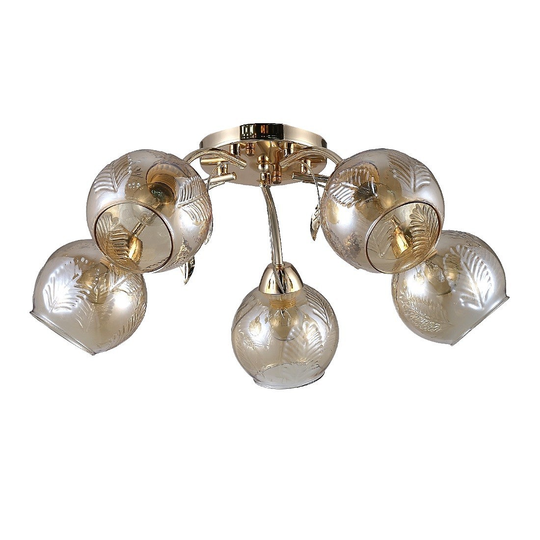 Потолочная люстра ЭкономСвет 12156 12156/5FG AMB