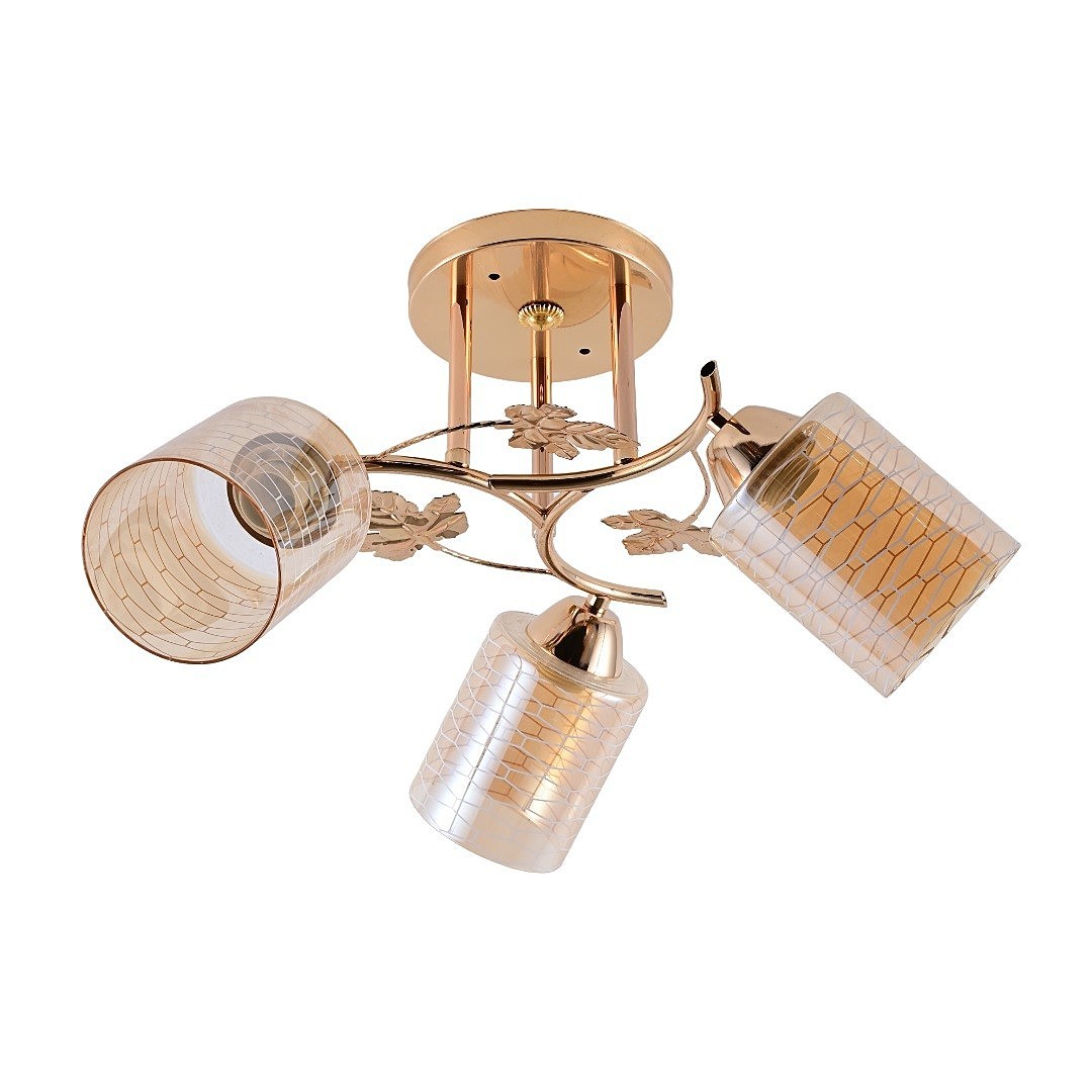 Потолочная люстра ЭкономСвет 12167 12167/3FGD BR+WT