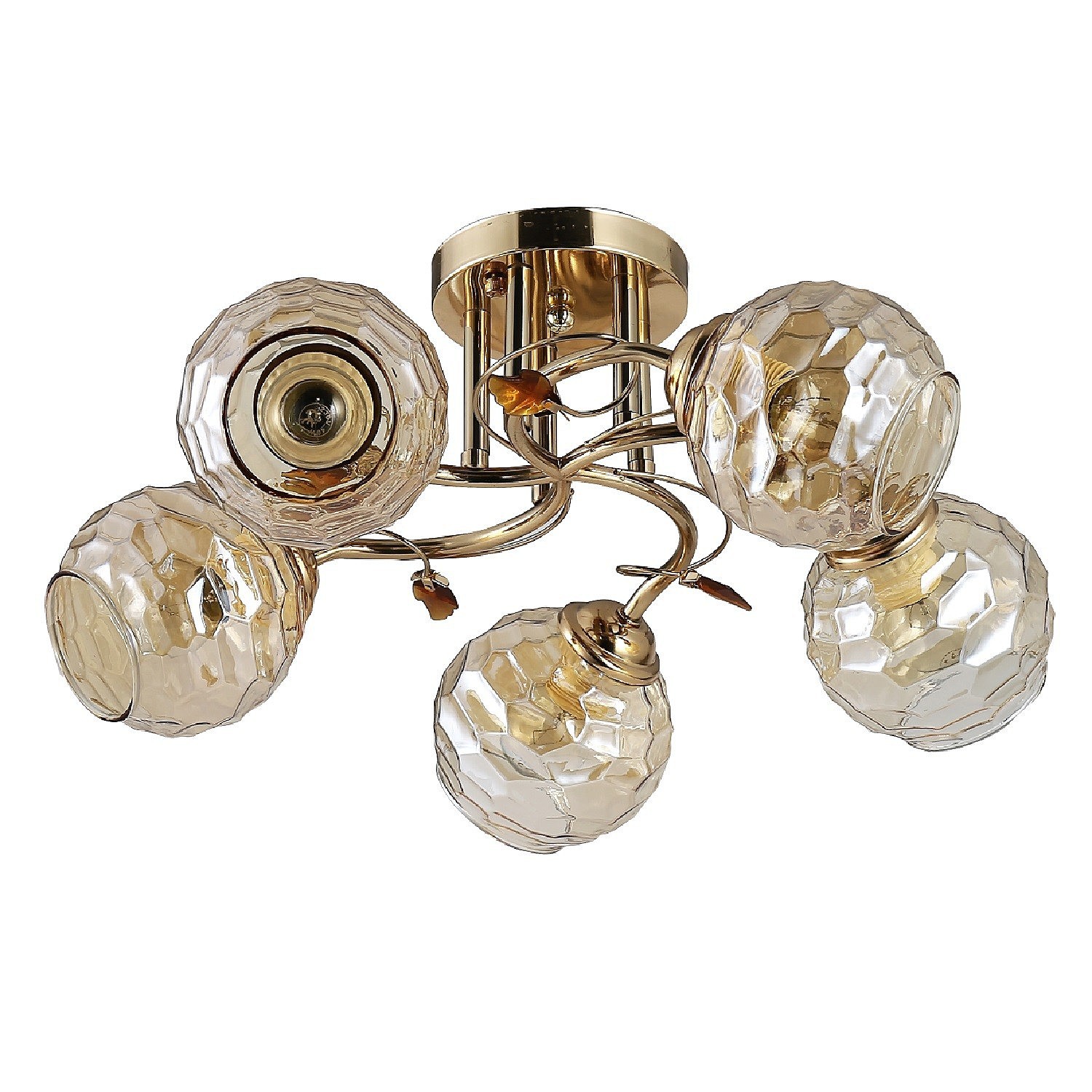 Потолочная люстра ЭкономСвет 12190 12190/5GD AMB