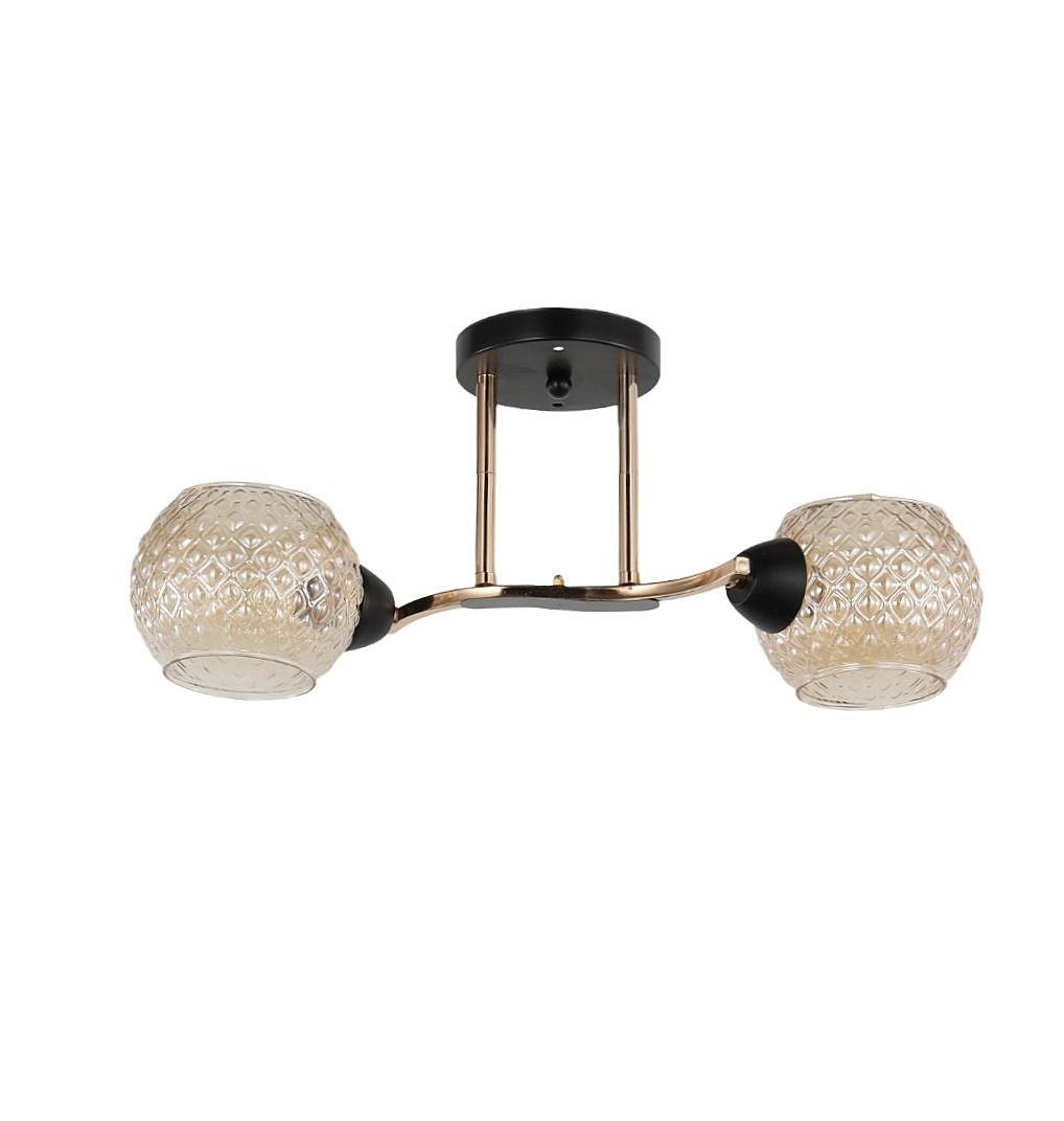 Потолочная люстра ЭкономСвет 12208 12208/2BK+FGD AMB