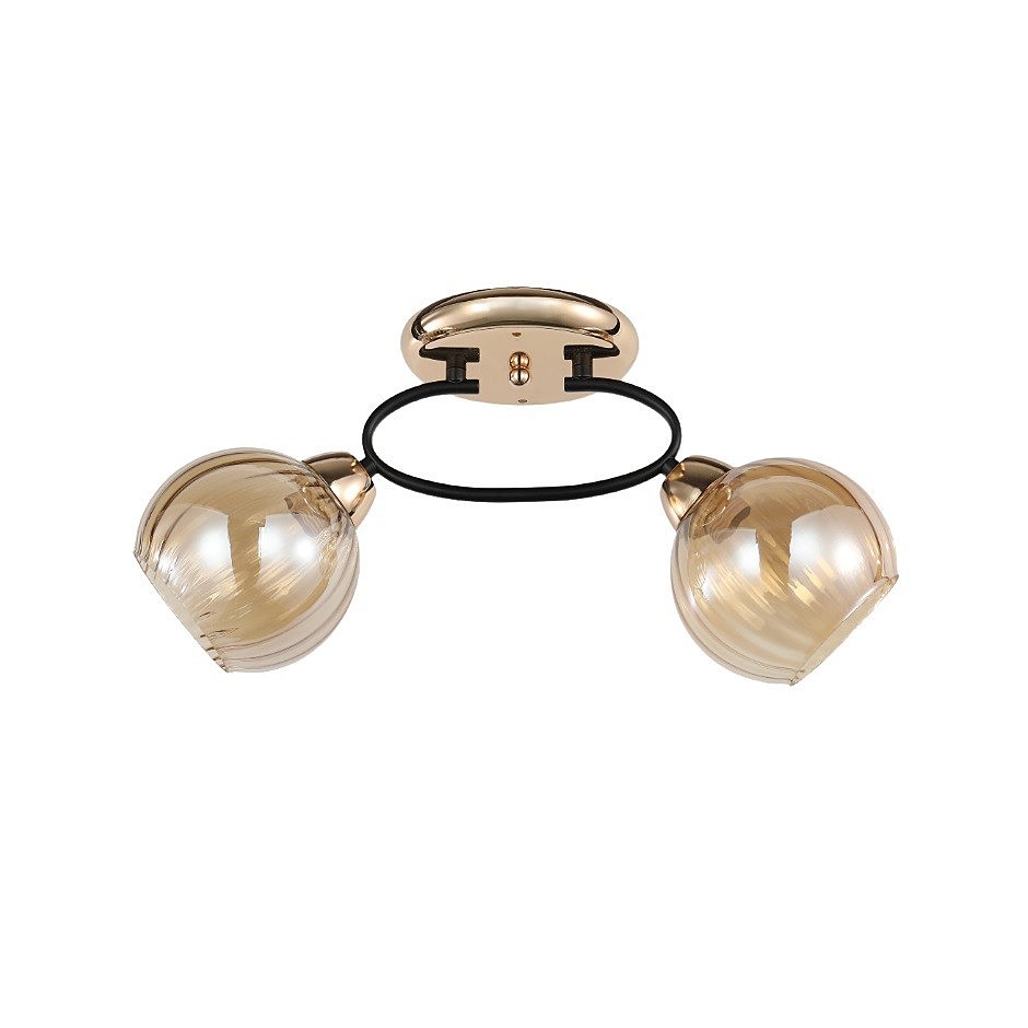 Потолочная люстра ЭкономСвет 12211 12211/2FGD+BK AMB