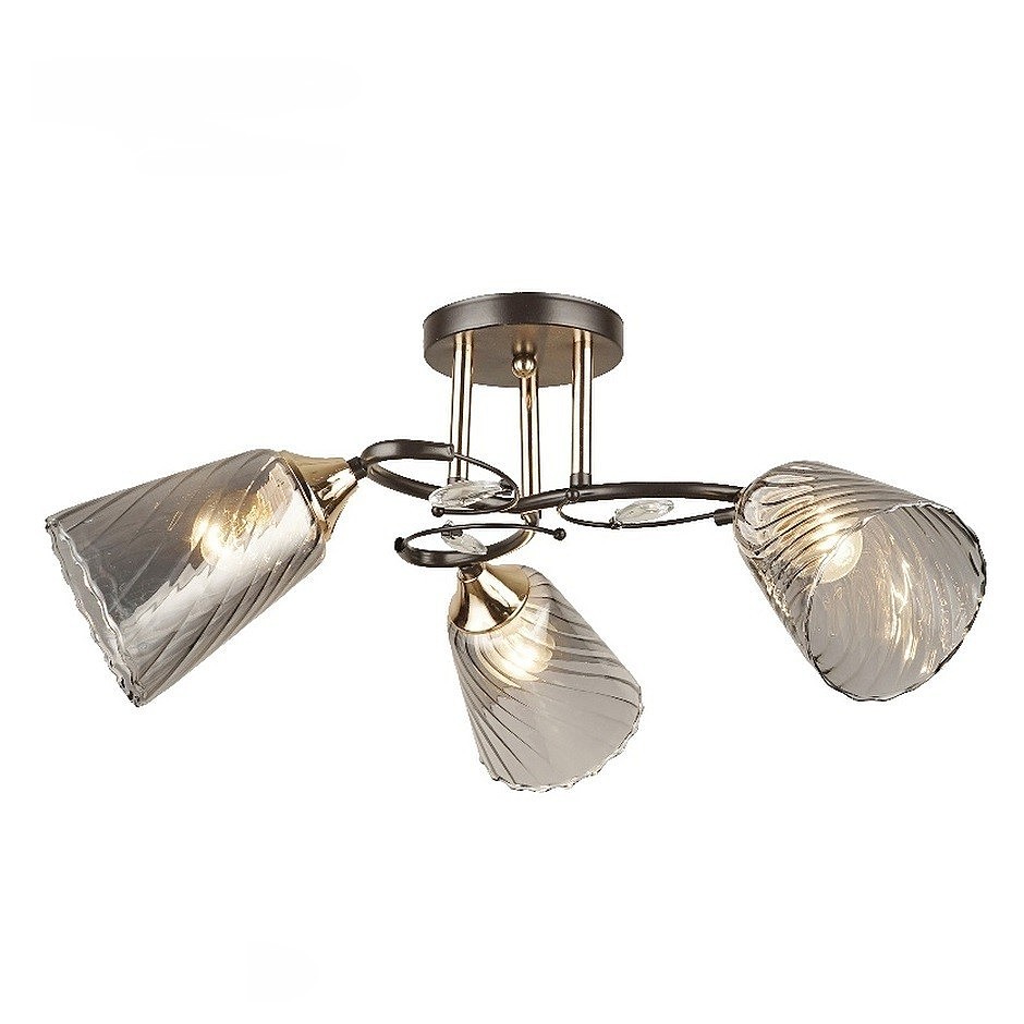 Потолочная люстра ЭкономСвет 12217 12217/3BK+FGD GR