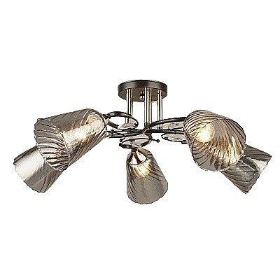 Потолочная люстра ЭкономСвет 12217 12217/5BK+FGD GR