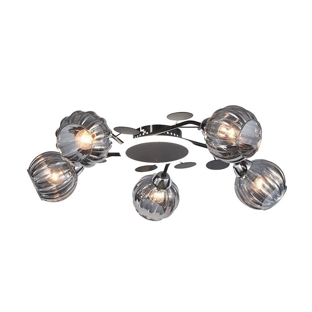 Потолочная люстра ЭкономСвет 12230 12230/5BK+CR GR LED