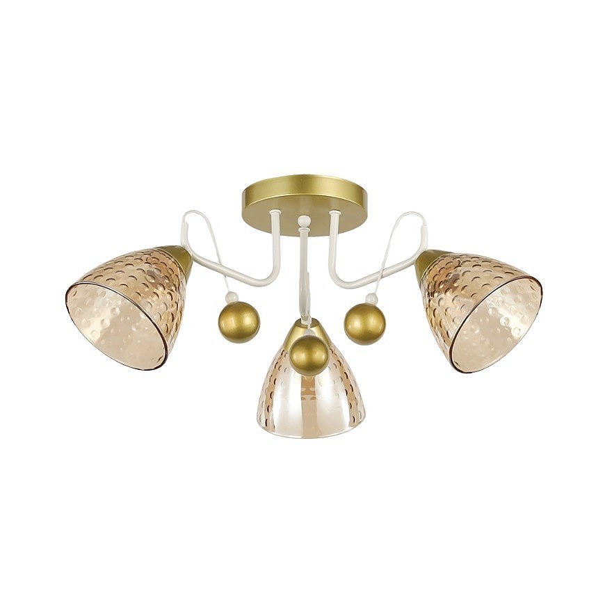 Потолочная люстра ЭкономСвет 12233 12233/3CPGD+WT AMB