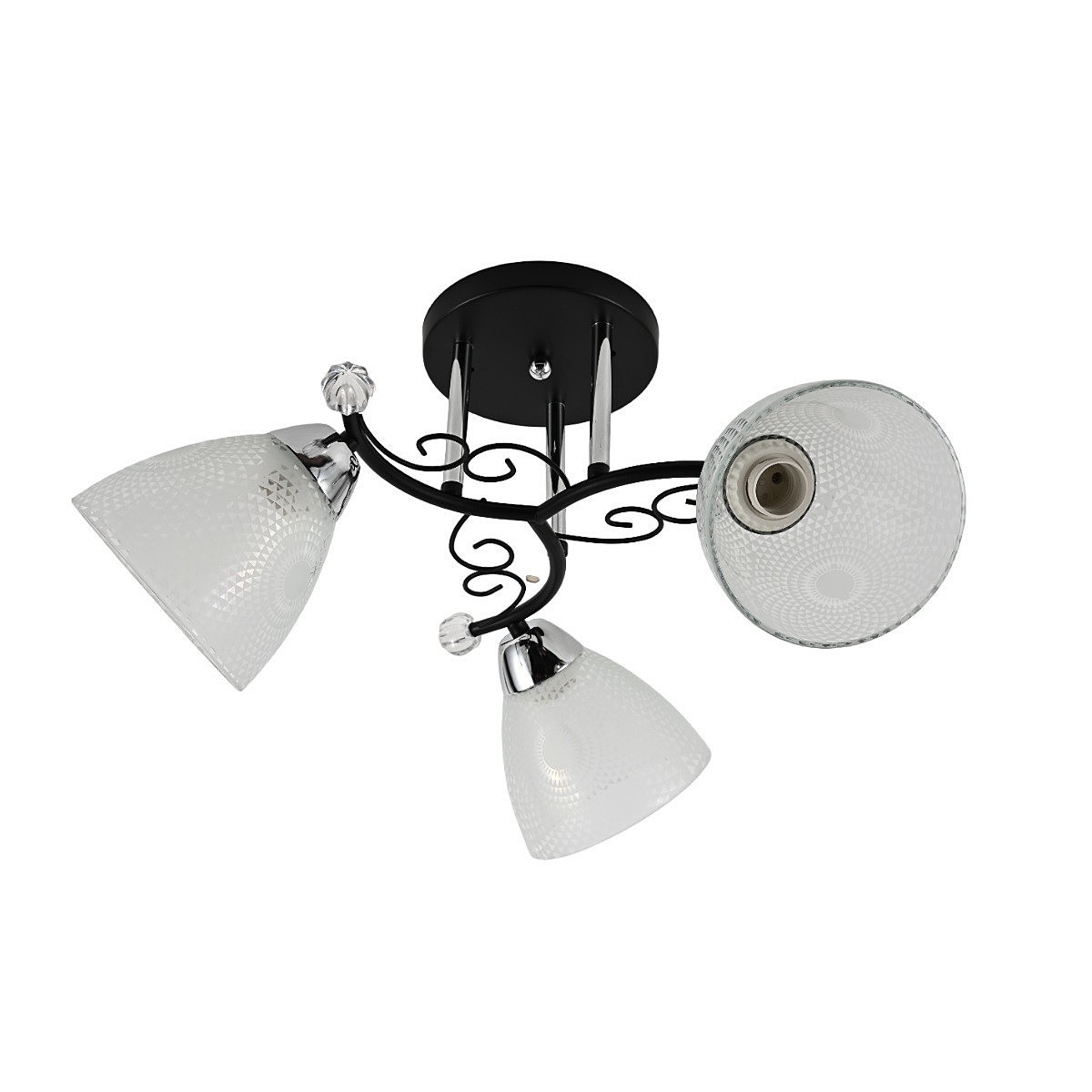 Потолочная люстра ЭкономСвет 12258 12258/3BK+CR WT