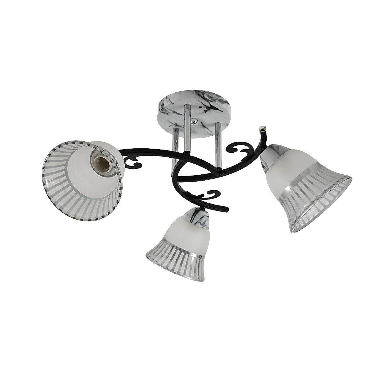 Потолочная люстра ЭкономСвет 12259 12259/3MR+CR+BK WT+CL