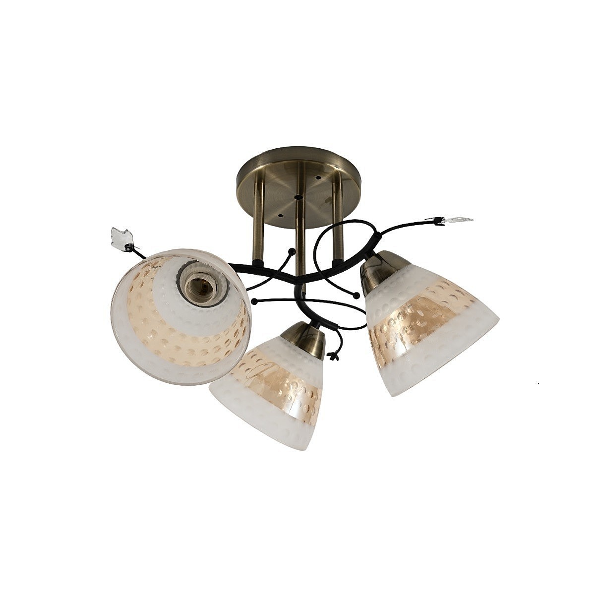 Потолочная люстра ЭкономСвет 12260 12260/3AB+BK WT+TEA