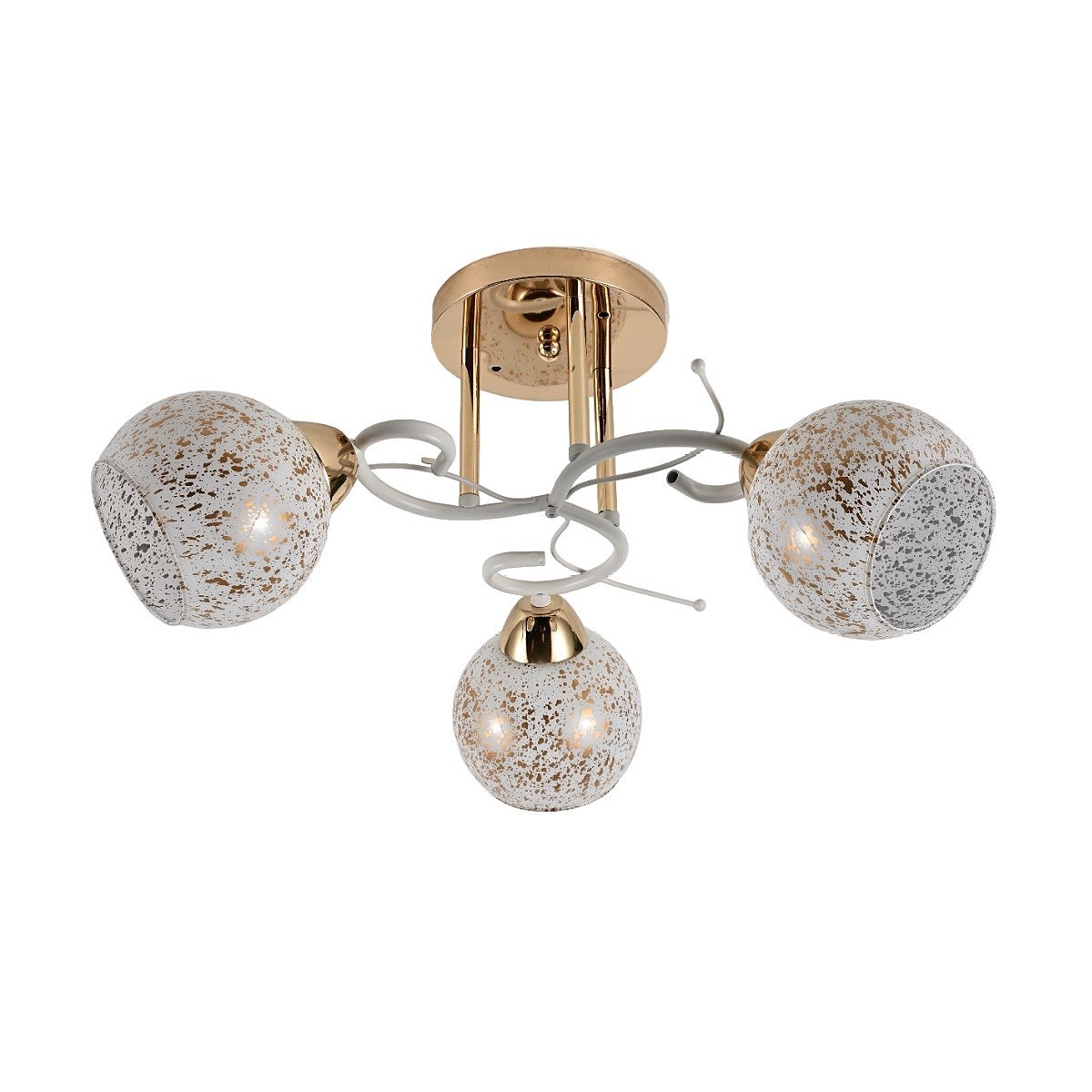 Потолочная люстра ЭкономСвет 12266 12266/3FGD+WT WT+GD