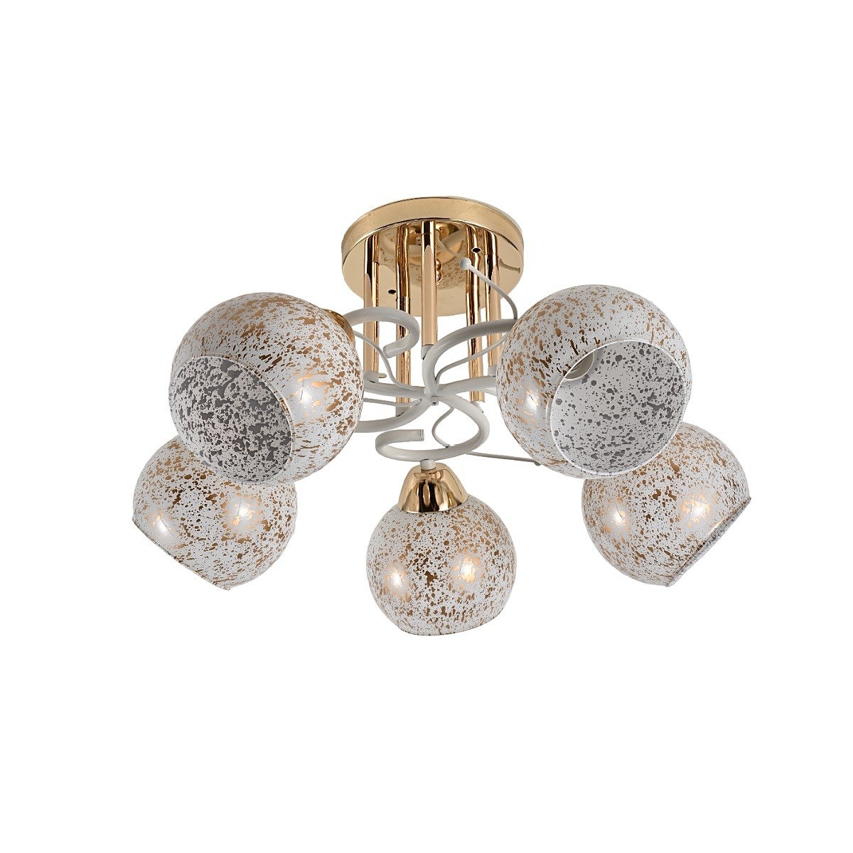 Потолочная люстра ЭкономСвет 12266 12266/5FGD+WT WT+GD