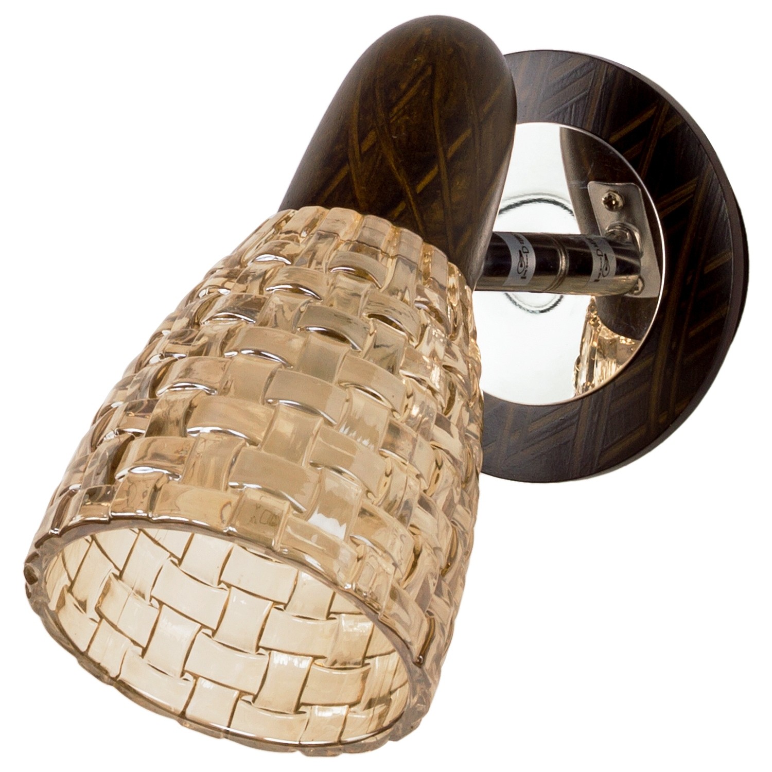 Светильник спот ЭкономСвет 12681 12681/1B CH+WENGUE TEA