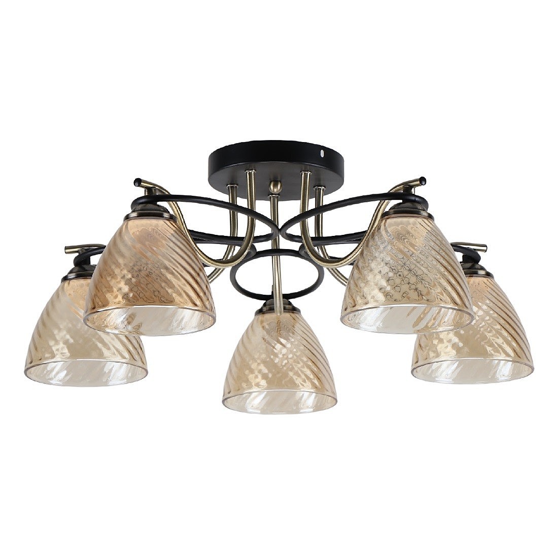 Потолочная люстра ЭкономСвет 13115 13115/5AB+MBK BR