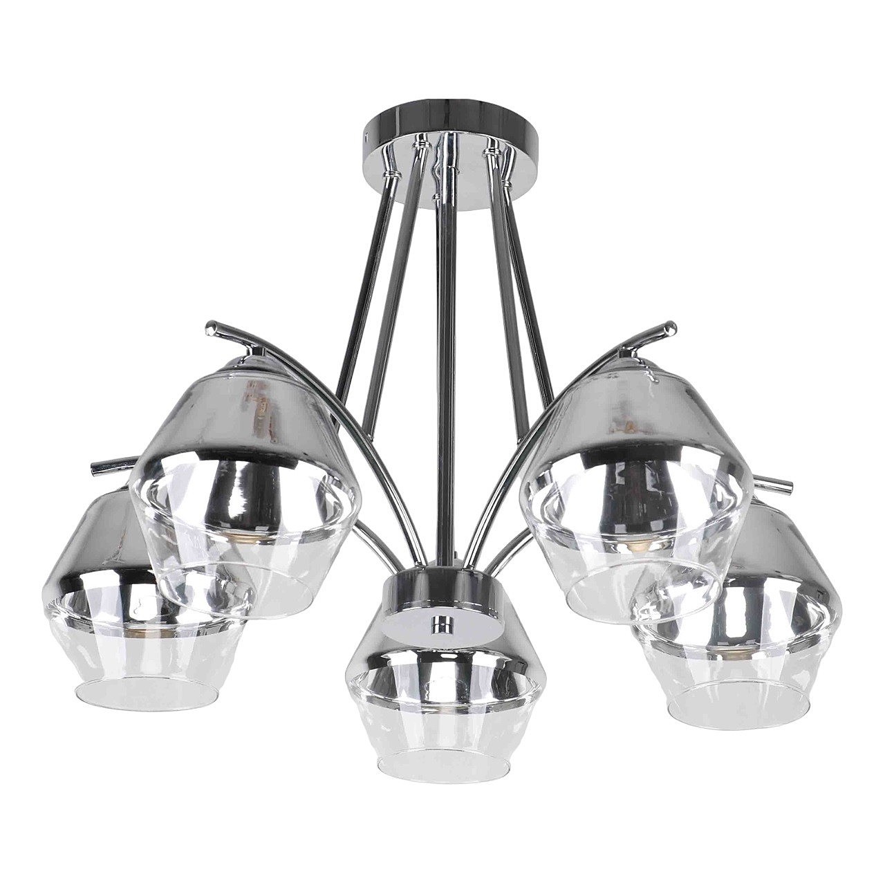 Потолочная люстра ЭкономСвет 13161 13161/5CR CR+CL