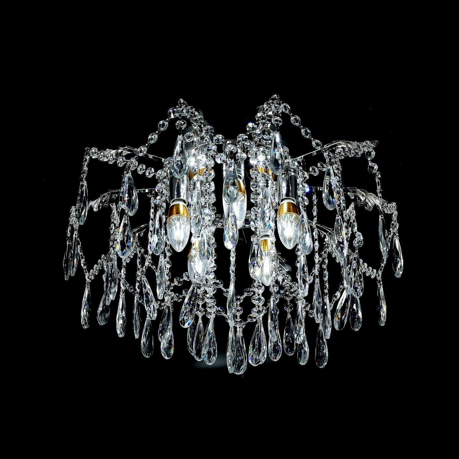 Потолочная люстра ЭкономСвет 15545 15545/5+5CR+CL WTLED