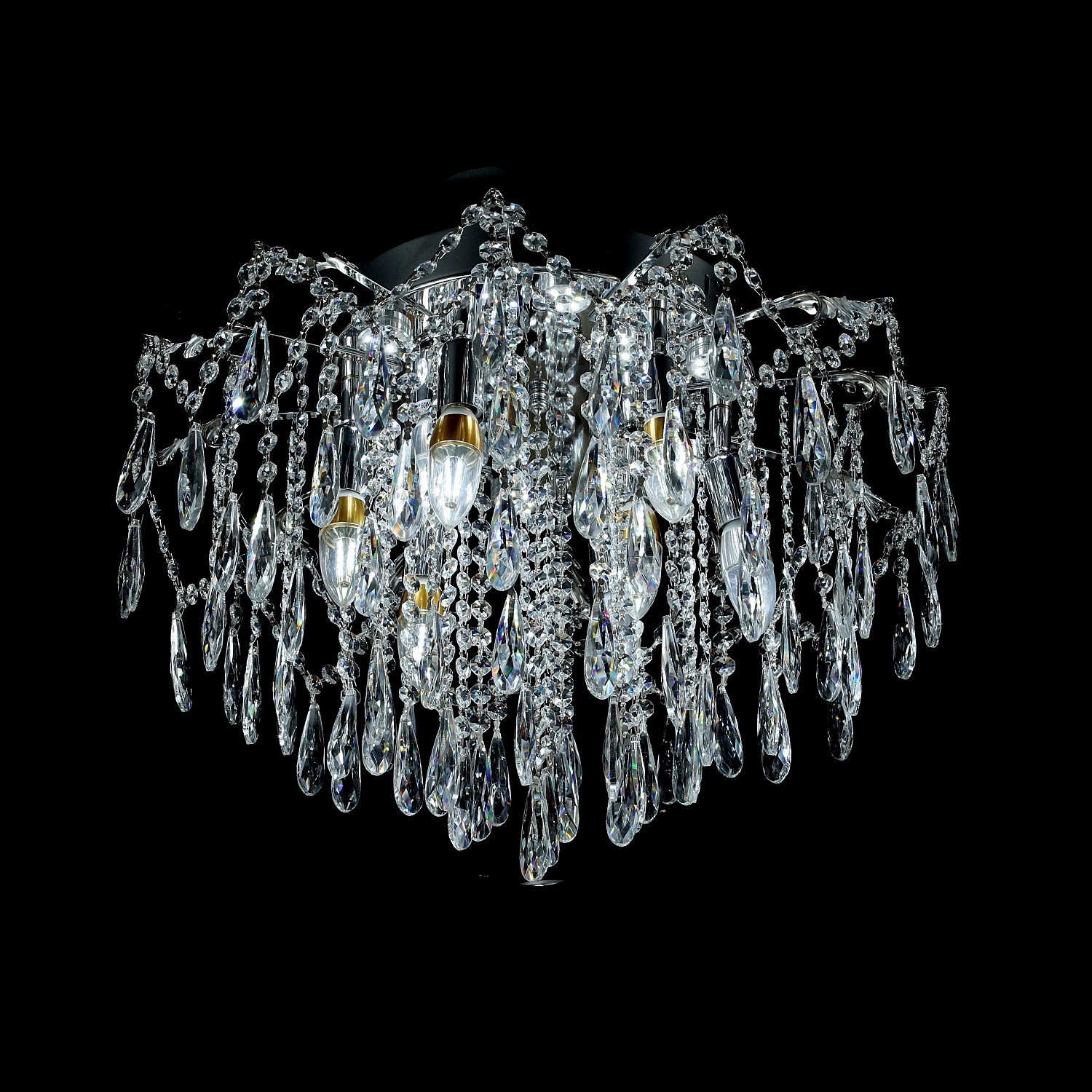 Потолочная люстра ЭкономСвет 15545 15545/8+8CR+CL WTLED