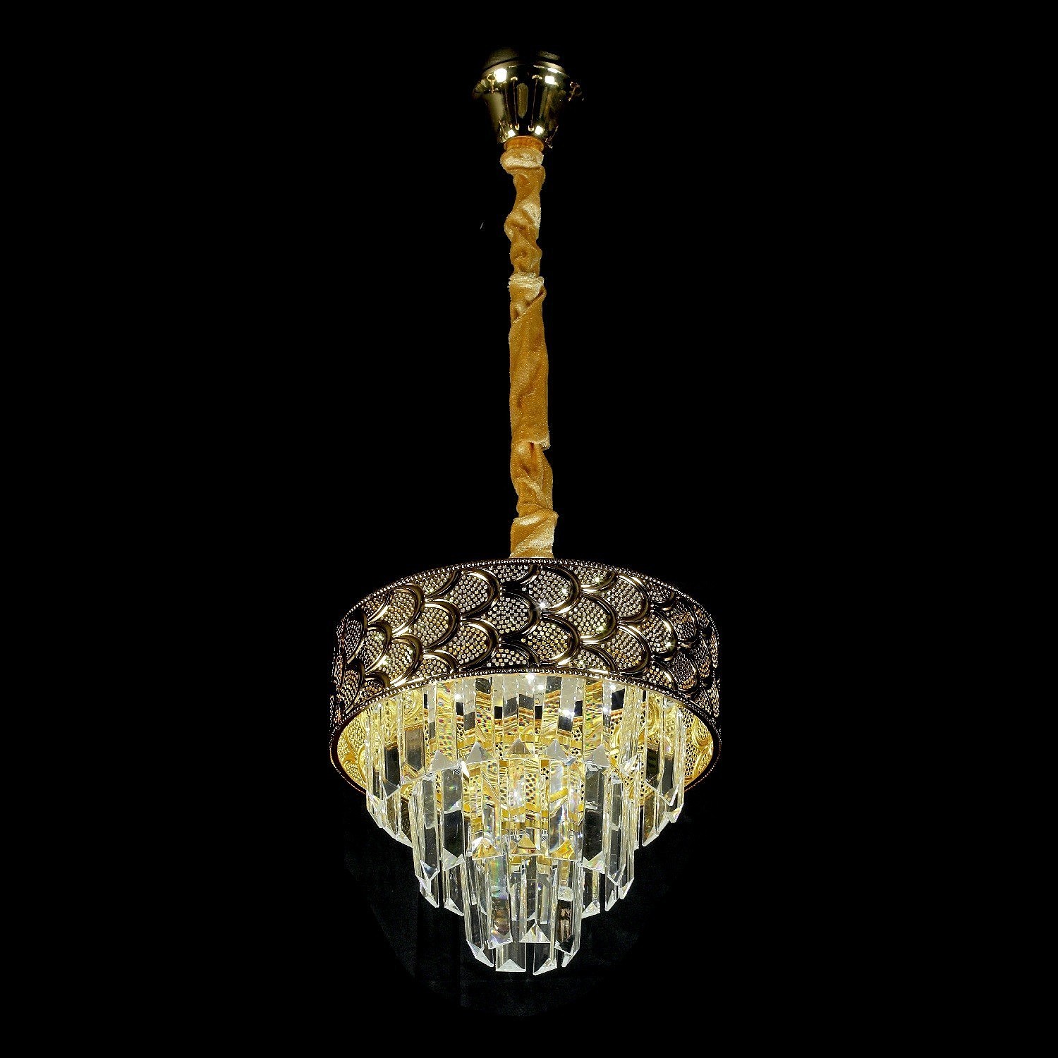 Подвесная люстра ЭкономСвет 15553 15553/1GD+CL LED