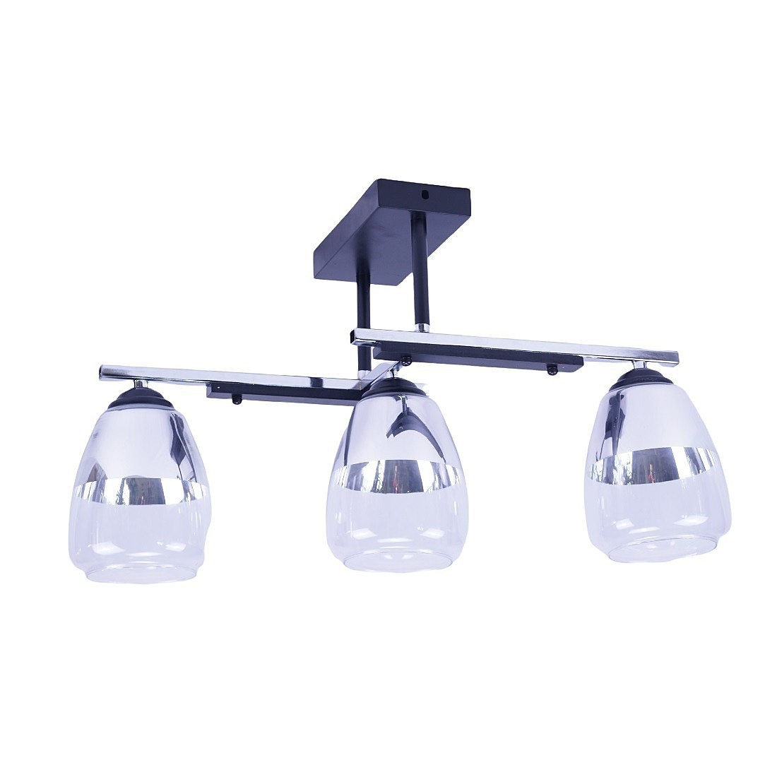 Потолочная люстра ЭкономСвет 20103 20103/3BK+CR CR+CL