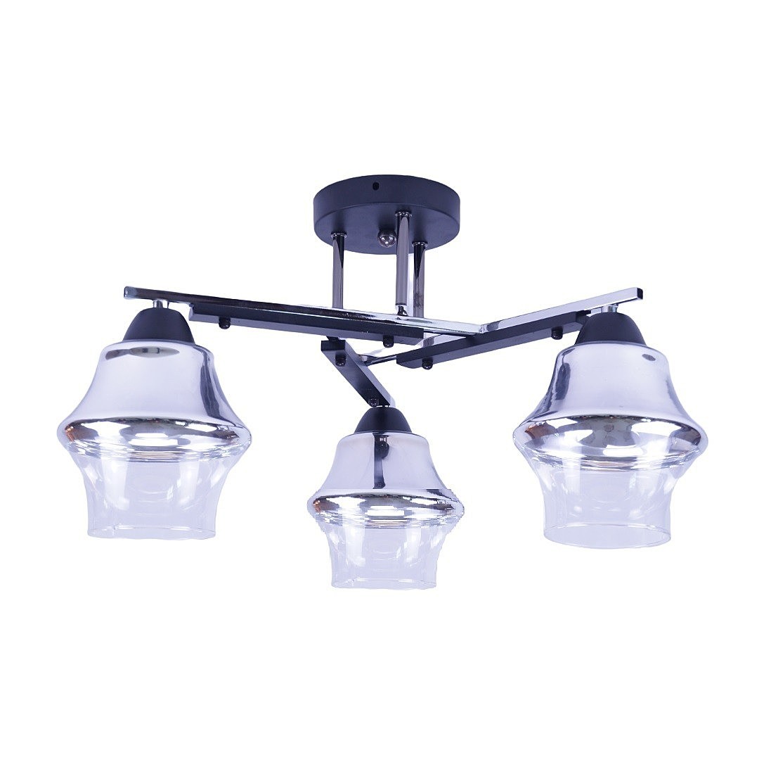 Потолочная люстра ЭкономСвет 20104 20104/3BK+CR CR+CL