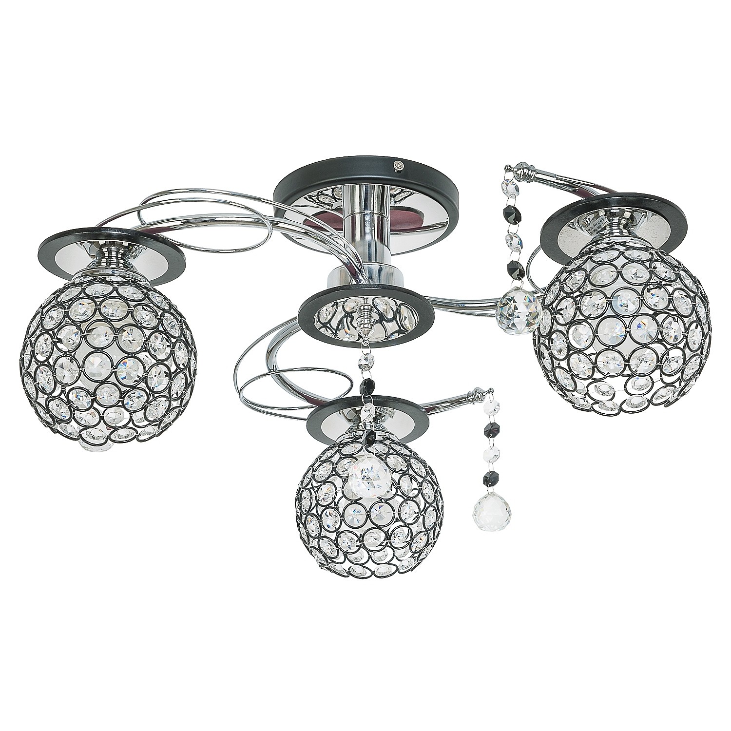 Потолочная люстра ЭкономСвет 20345 20345/3A CR+BK