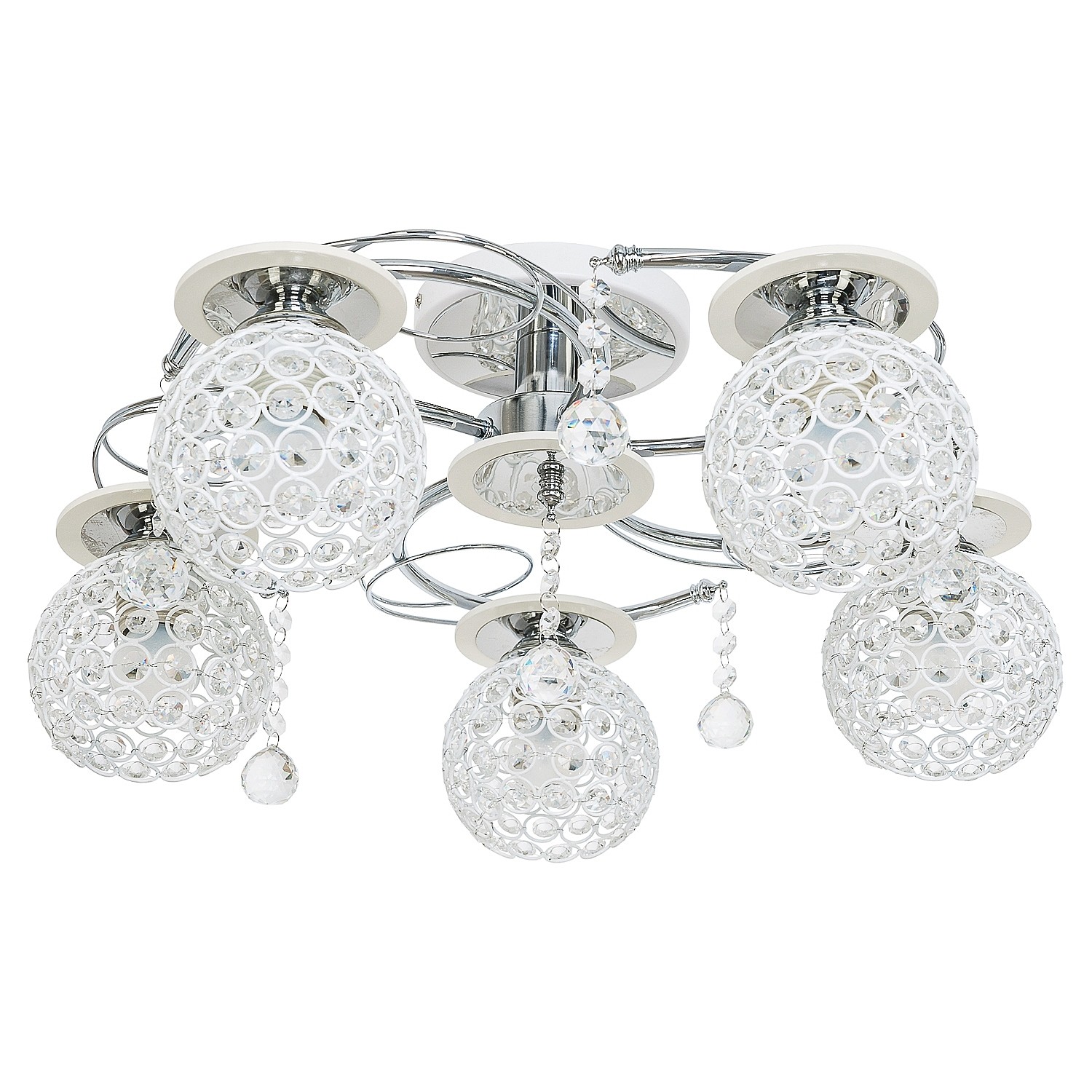 Потолочная люстра ЭкономСвет 20345 20345/5CR+WT