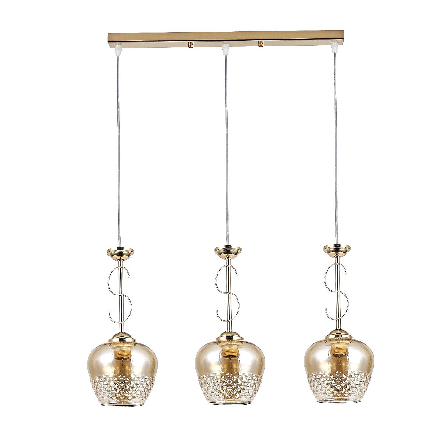 Светильник подвесной ЭкономСвет 30105 30105/3GD AMB