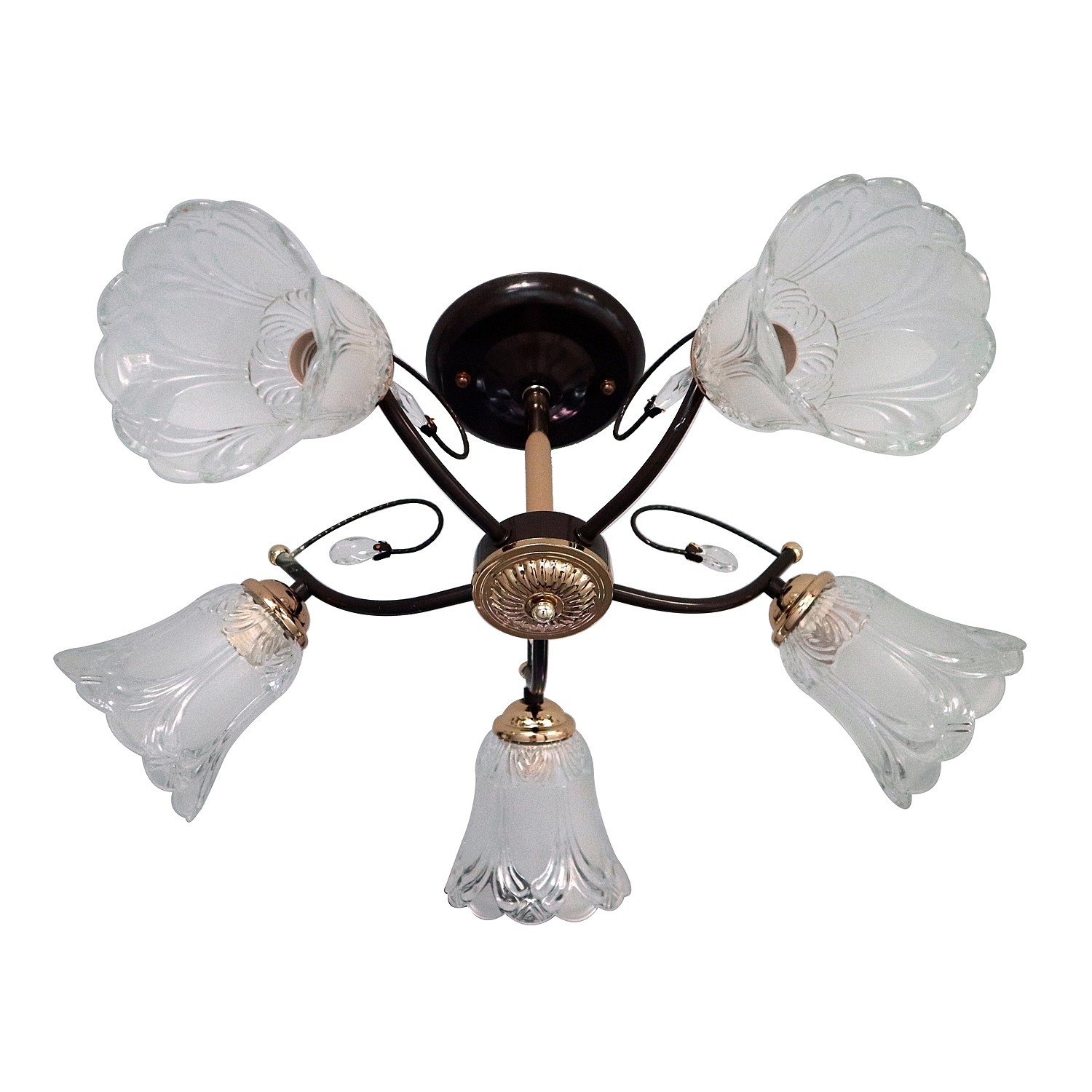 Потолочная люстра ЭкономСвет 31687 31687/5CF+GD WT