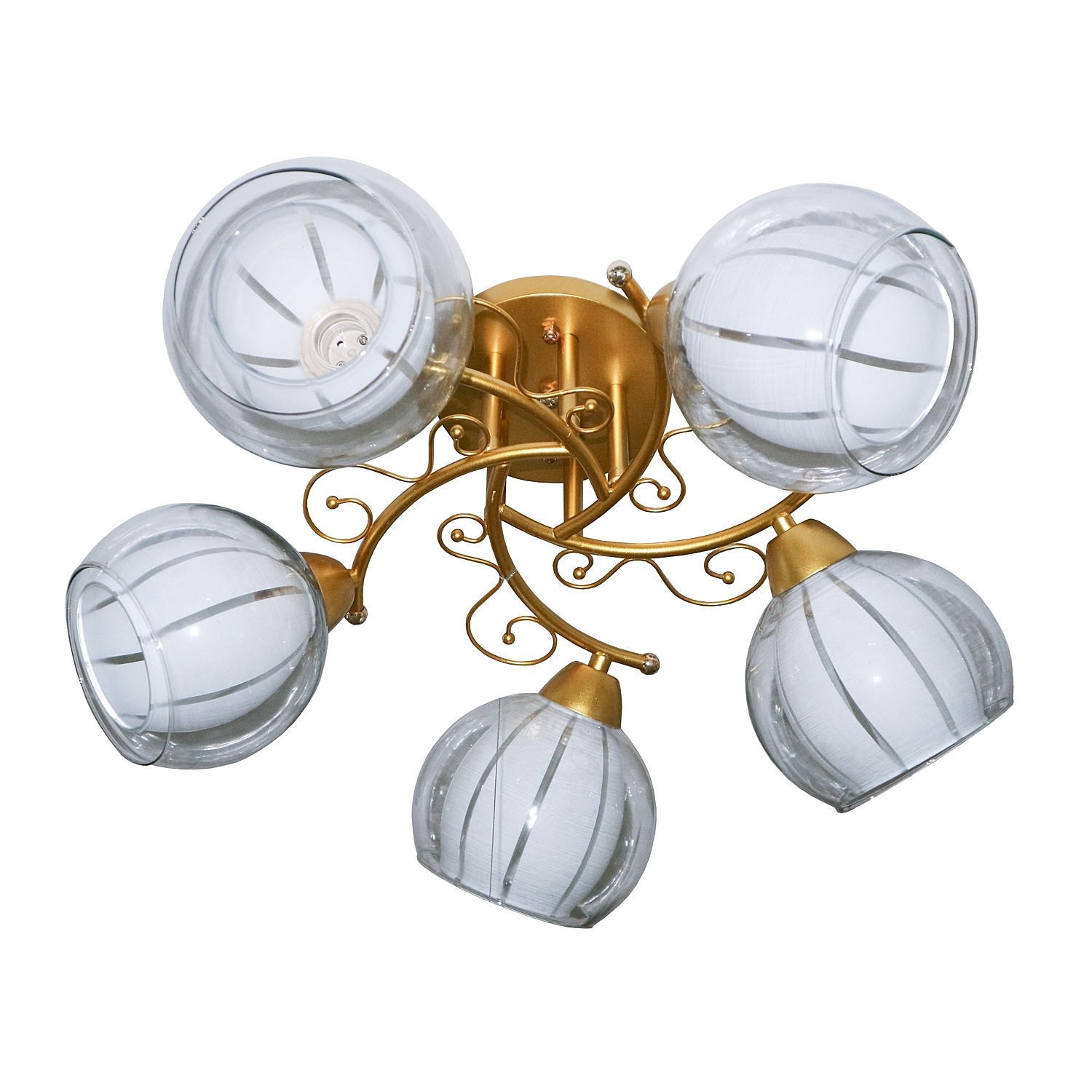 Потолочная люстра ЭкономСвет 31944 31944/5MGD WT+CL