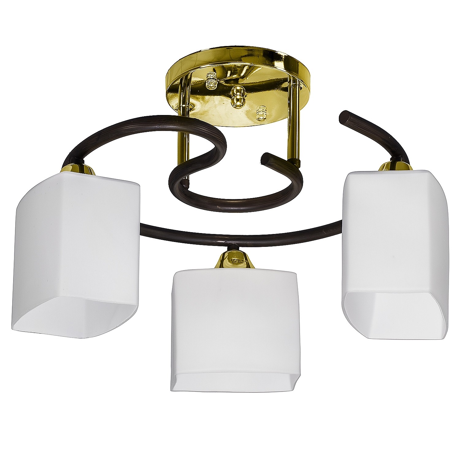 Потолочная люстра ЭкономСвет 33898 33898/3FGD+BR WT