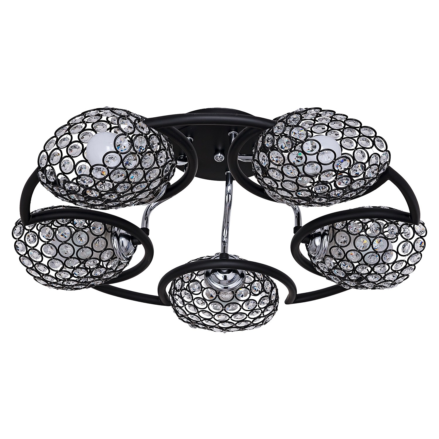 Потолочная люстра ЭкономСвет 33916 33916/5BK+CR BK+CL