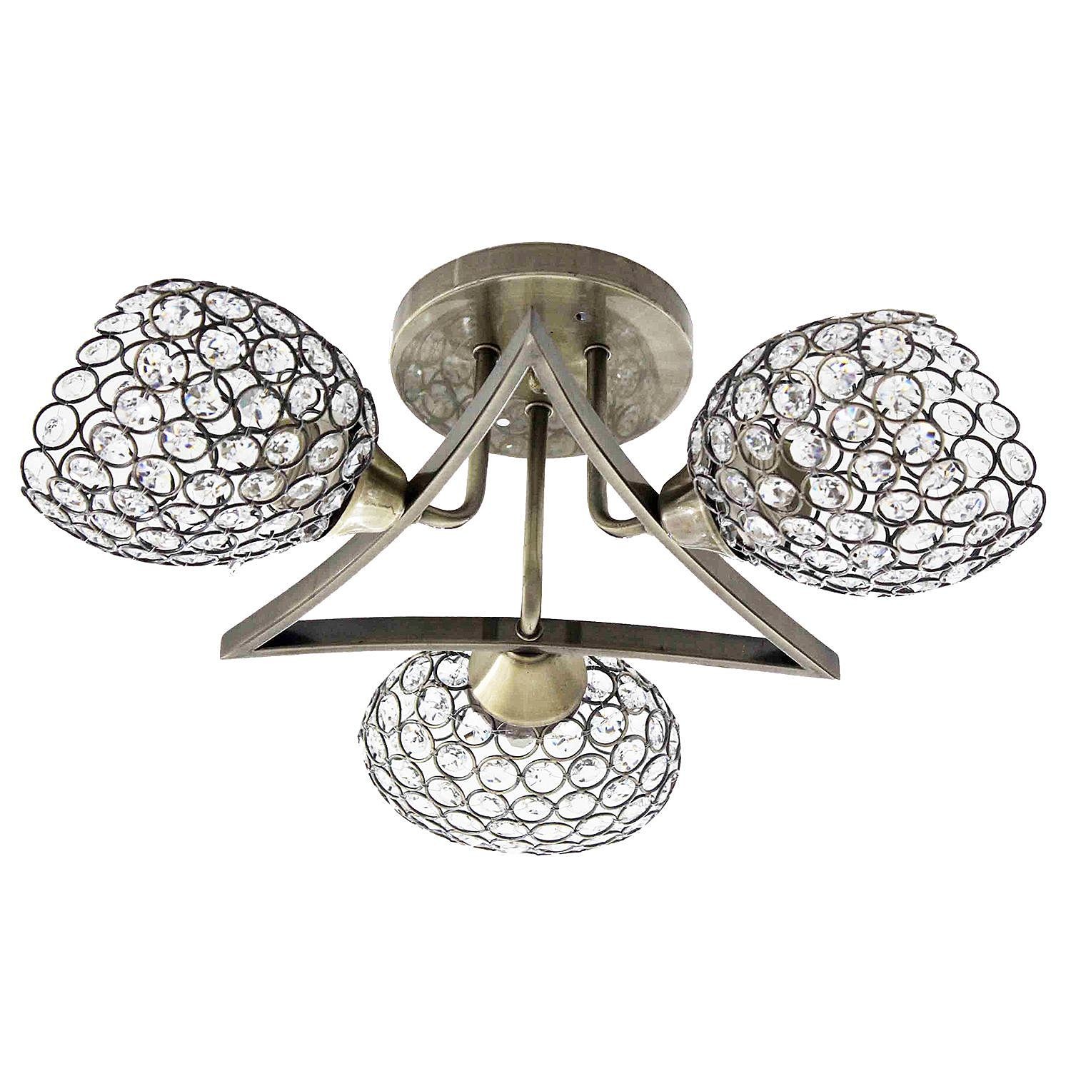 Потолочная люстра ЭкономСвет 50226R 50226/3AB BK+CL