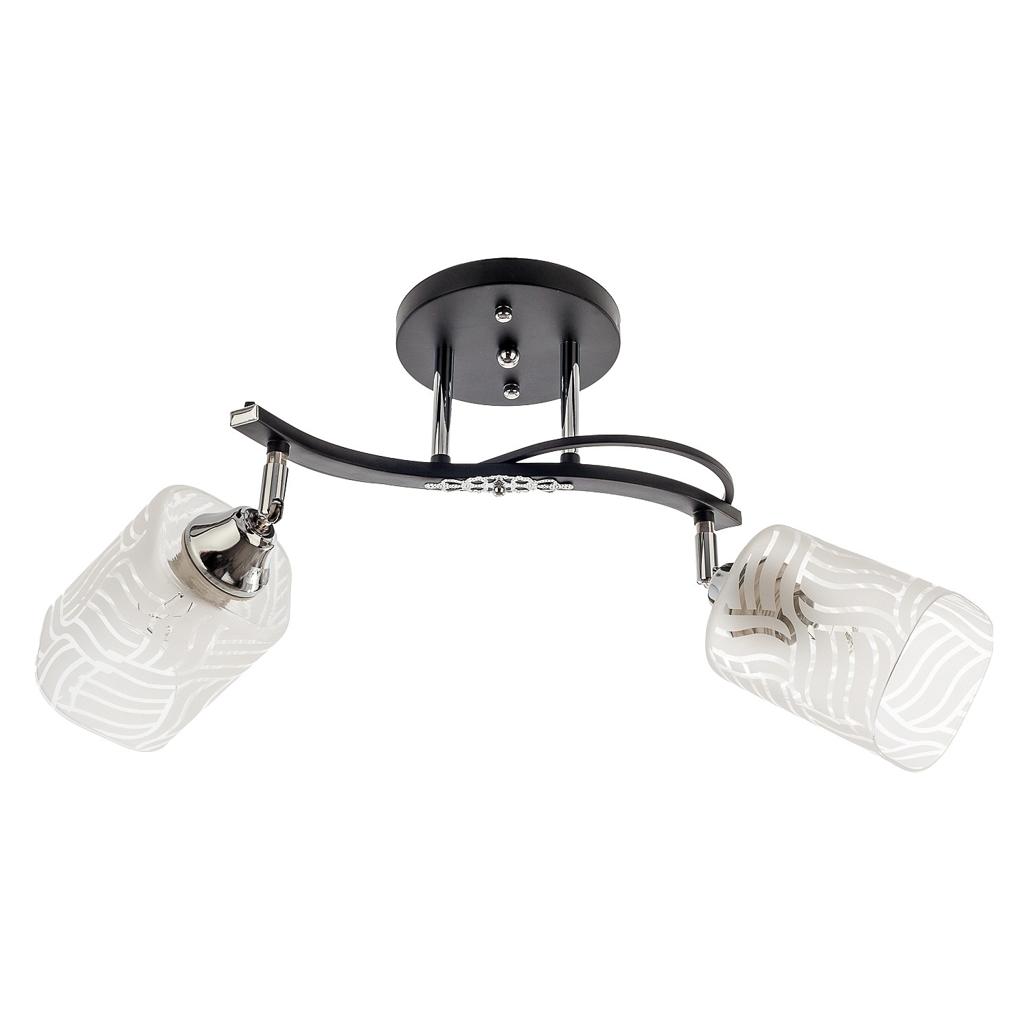 Потолочная люстра ЭкономСвет 50578 50578/2CR+BK WT