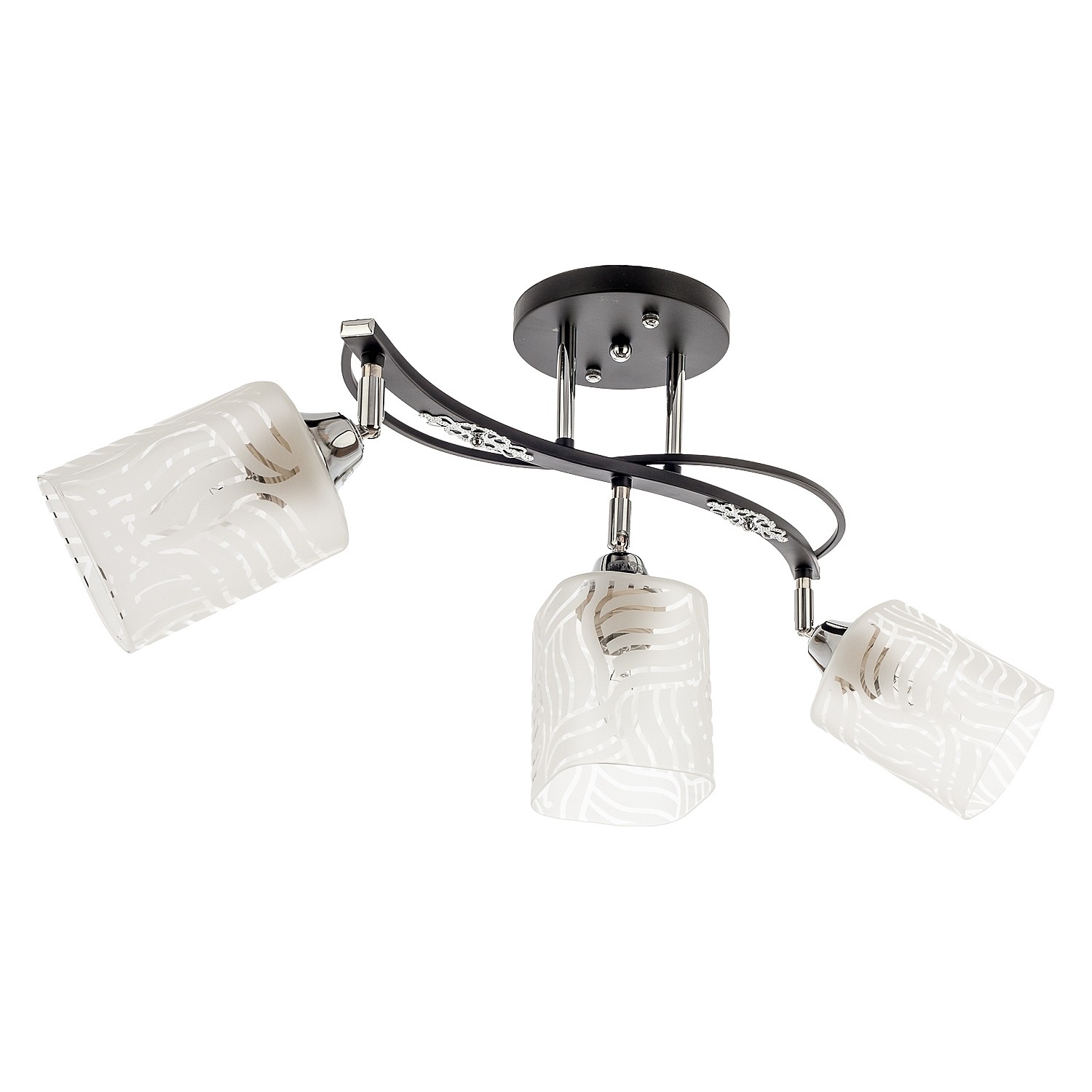 Потолочная люстра ЭкономСвет 50578 50578/3CR+BK WT