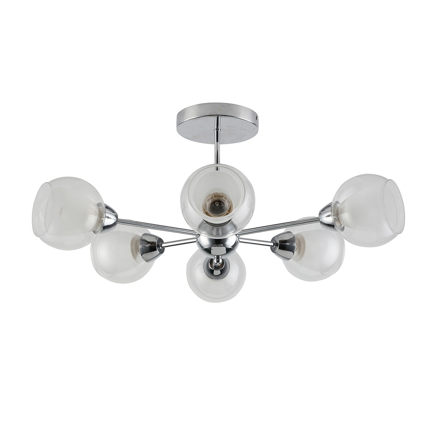 Потолочная люстра ЭкономСвет 60209 60209/6CR WT+CL