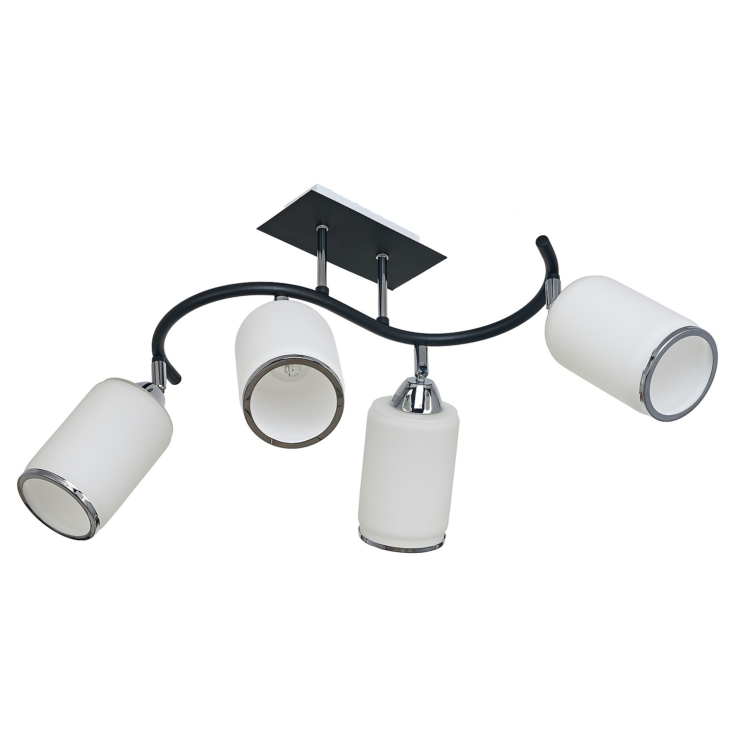 Потолочная люстра ЭкономСвет 7043 7043/4BK+CH WT