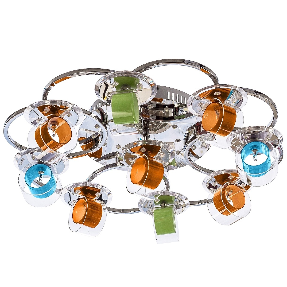 Потолочная люстра ЭкономСвет 7323 7323/9CR RC WTBLLED