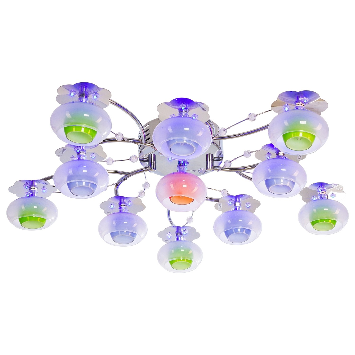 Потолочная люстра ЭкономСвет 7732 7732/11CR RC MIXLED