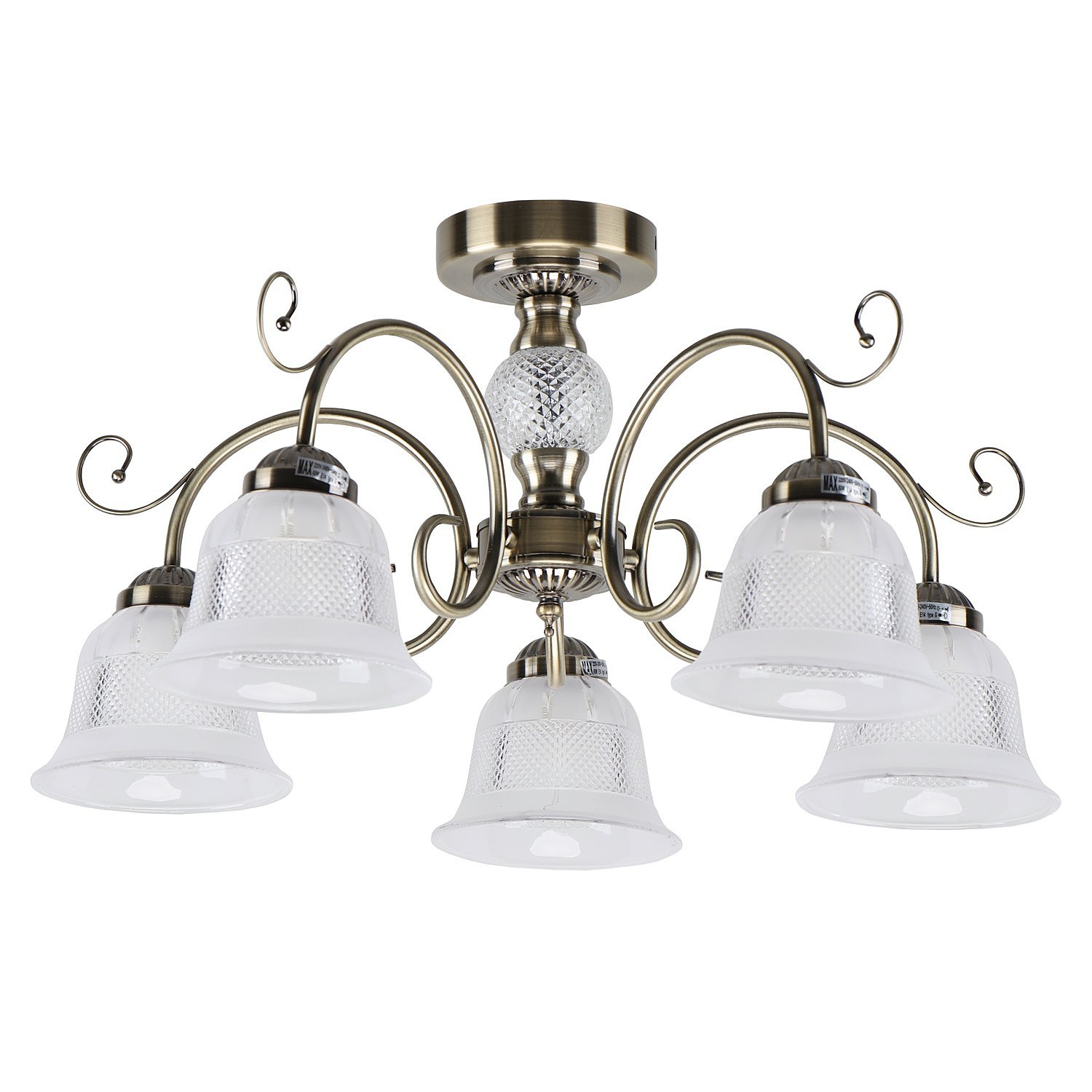 Потолочная люстра ЭкономСвет 91037 91037/5AB WT