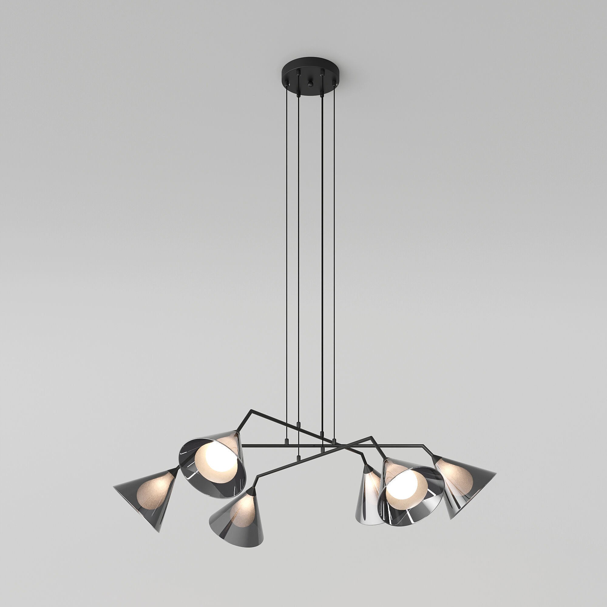 Подвесная люстра Eurosvet Enigma 70161/6 черный Smart