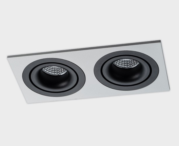 Встраиваемый светильник Italline HALO eco IT02-008 black - 2шт. + IT02-QRS2 white