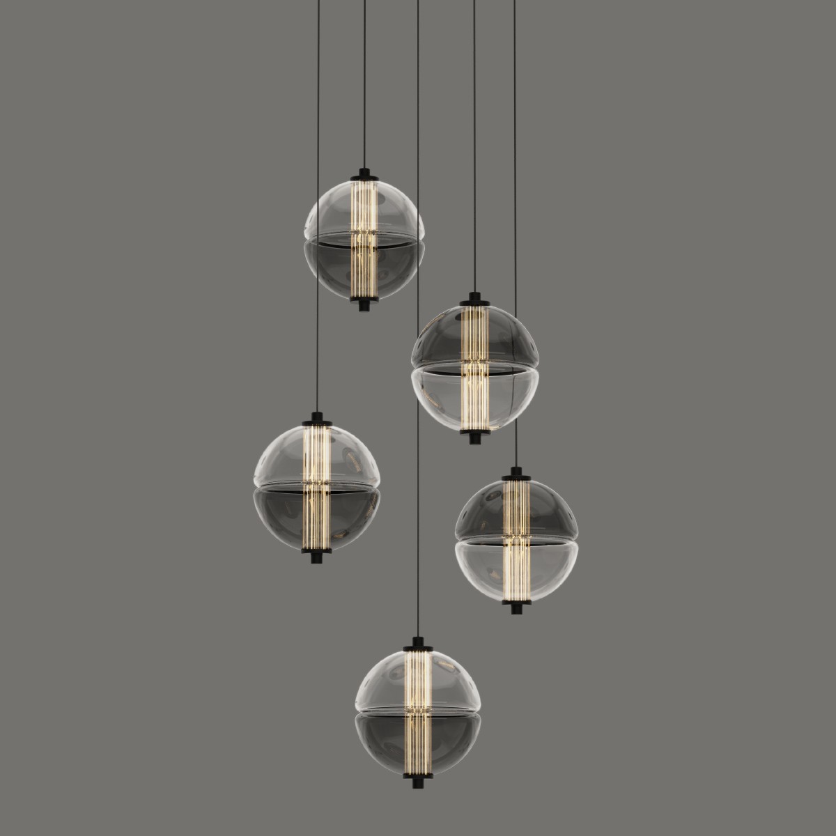 Светильник подвесной Delight Collection MD24022079 MD24022079-5A black/smoky