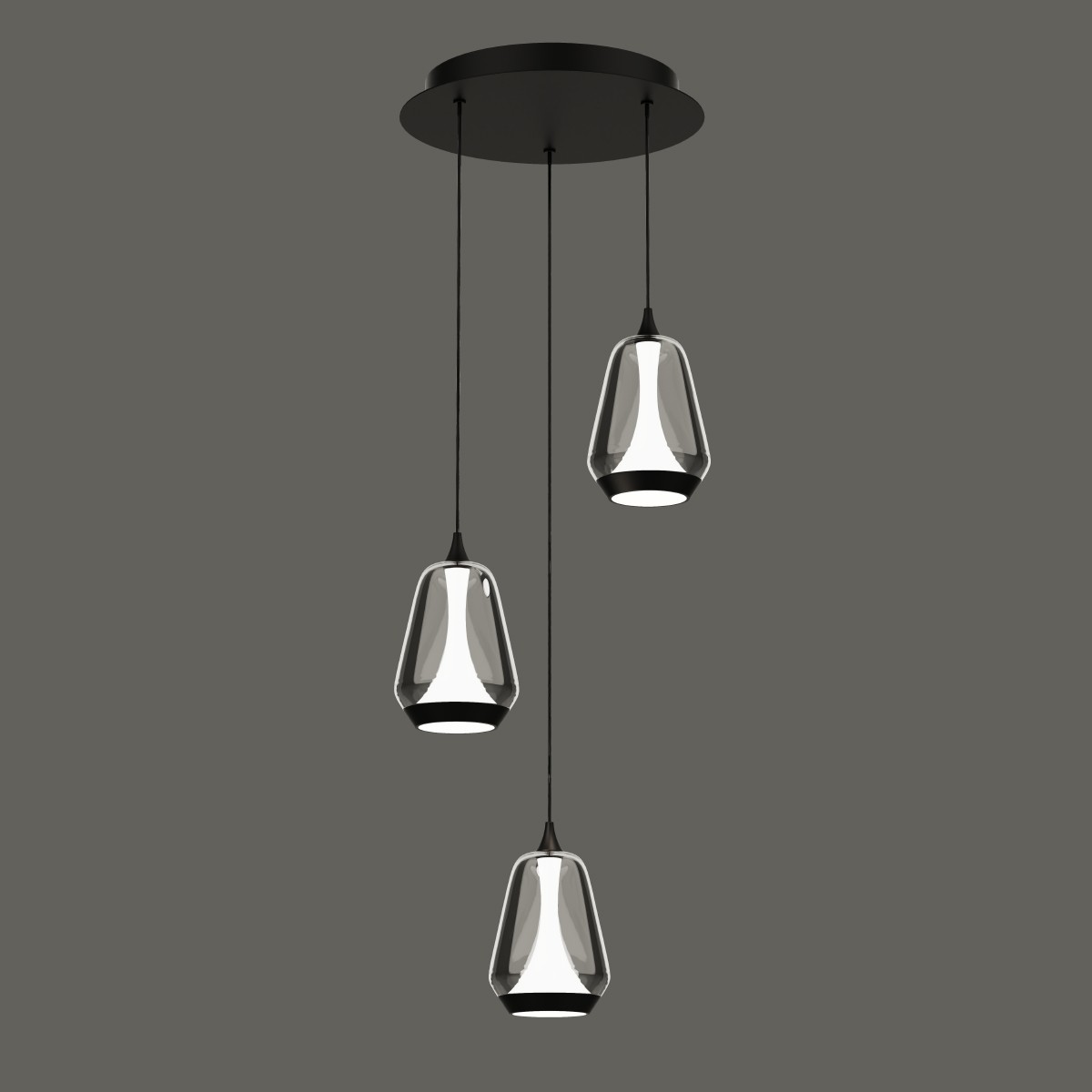 Светильник подвесной Delight Collection MD24001011 MD24001011-3A black/smoky