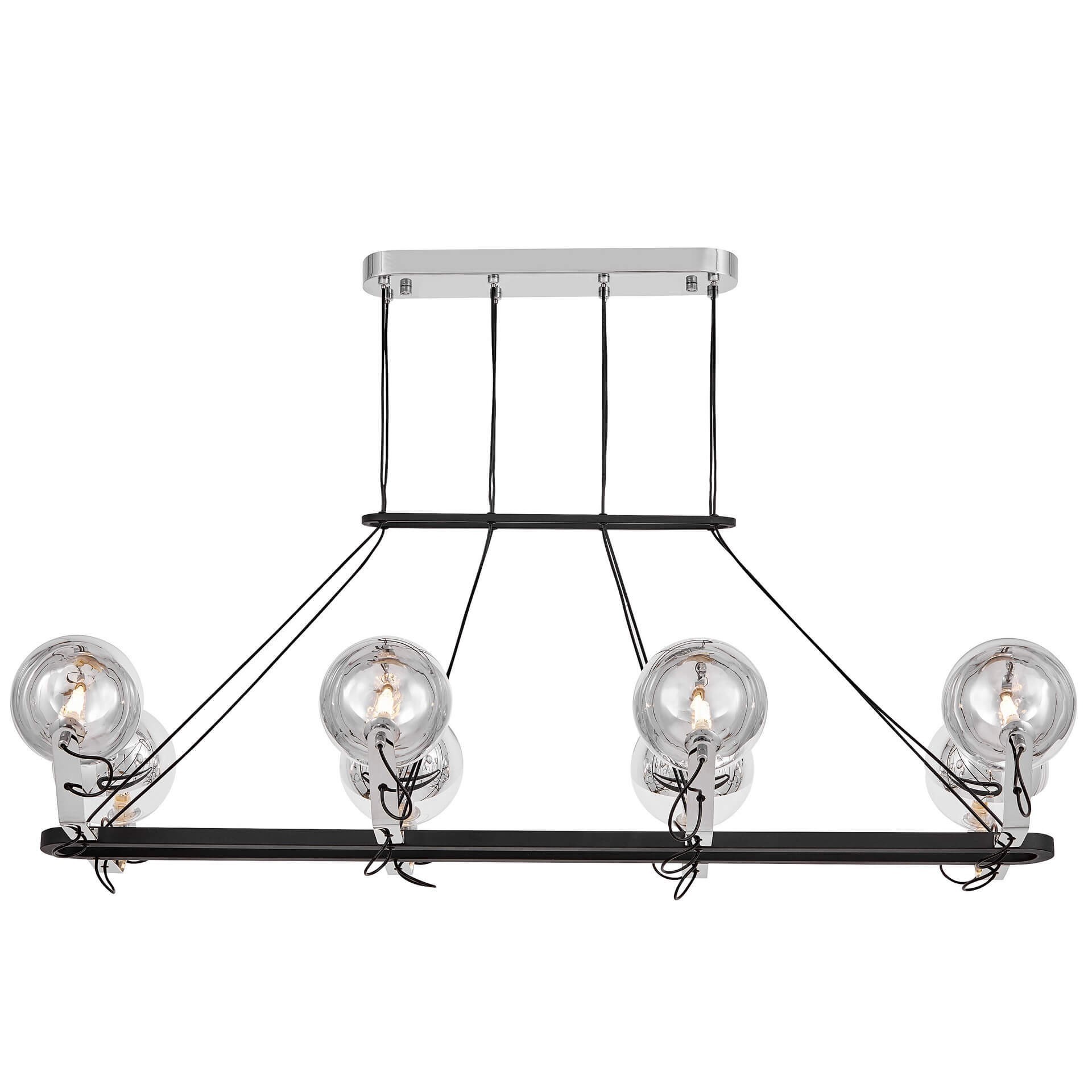 Подвесная люстра Lumina Deco Marseo LDP 9110-8-PR BK+CHR