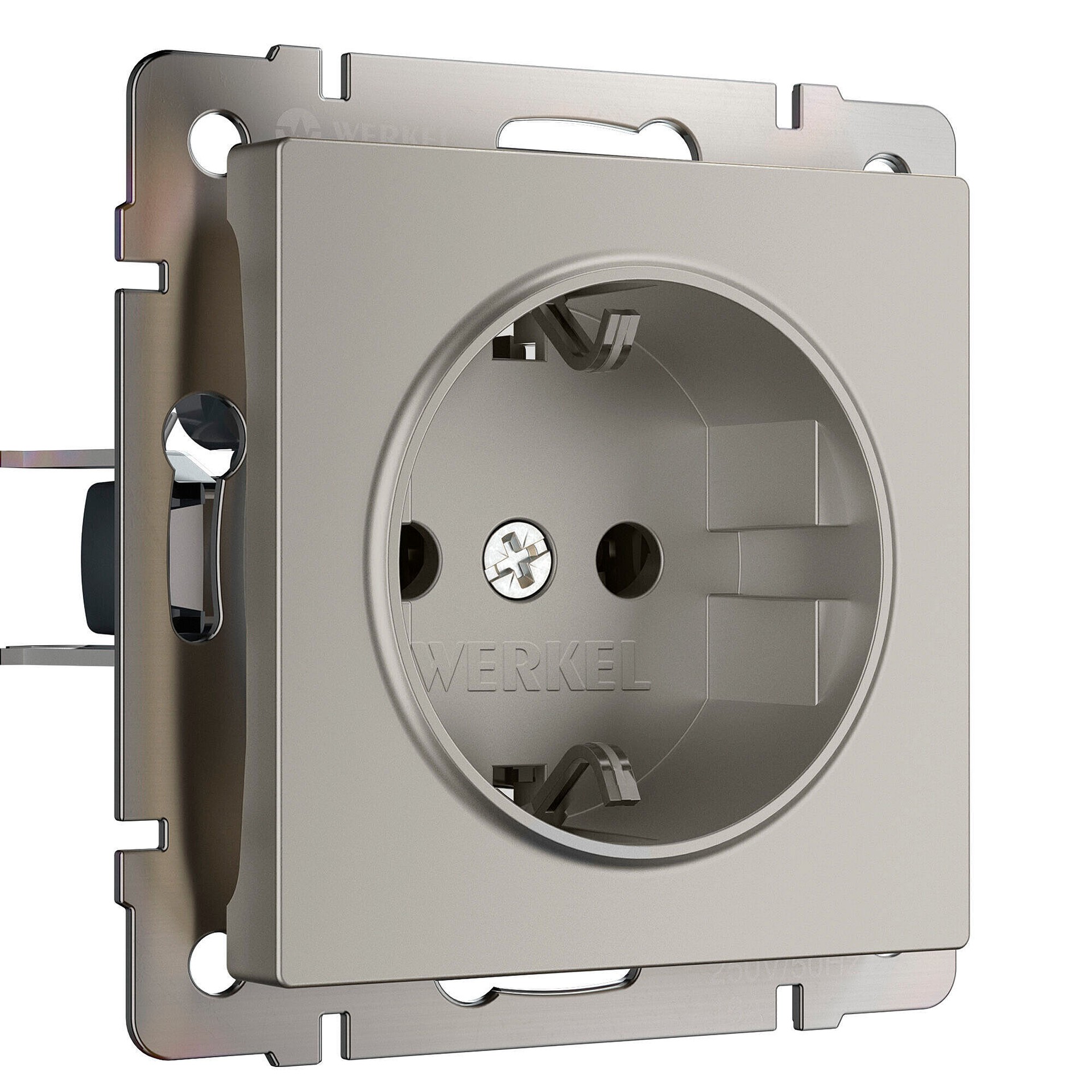 Розетка Werkel W1271004/ Розетка с заземлением (дымчатый)