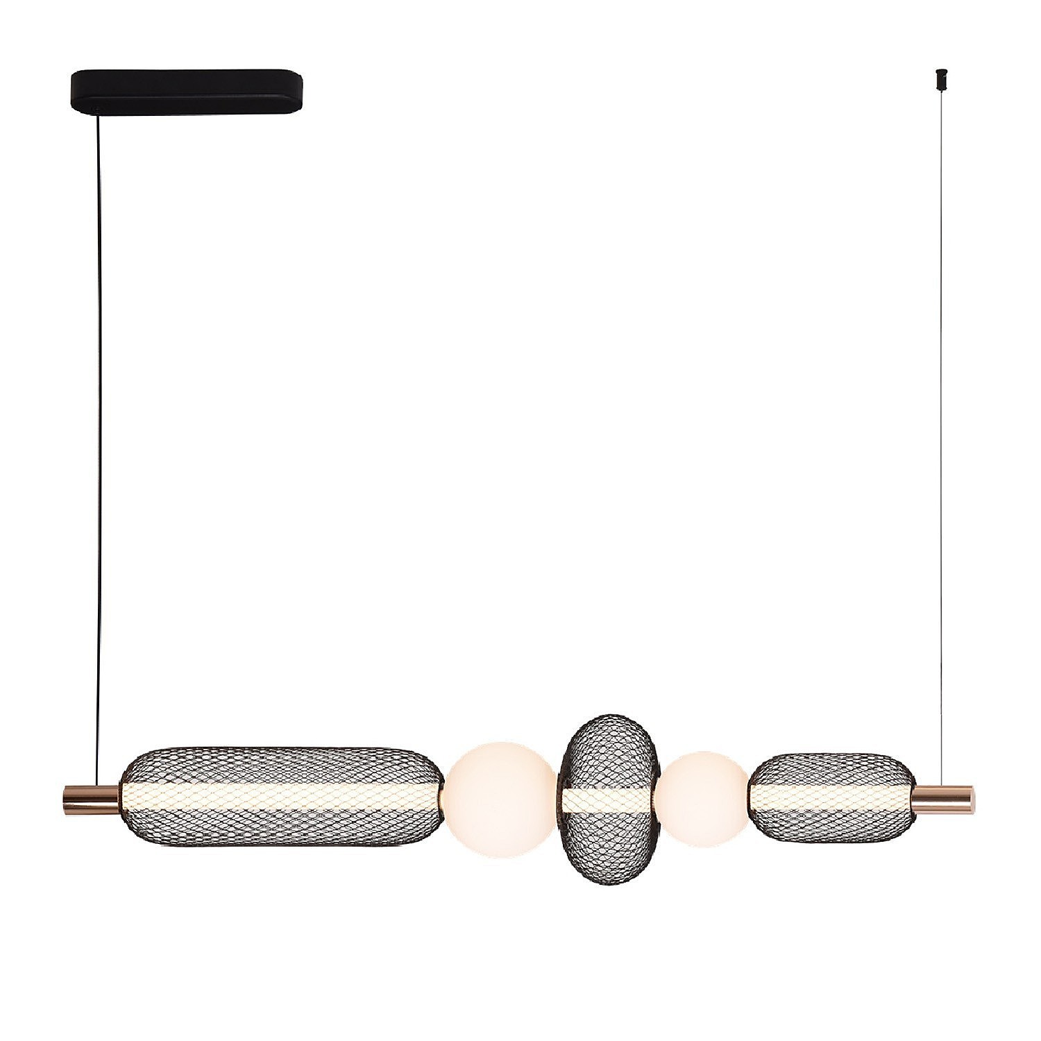 Светильник подвесной Gerhort G52190 G52190/5L BK+GD BK+WT