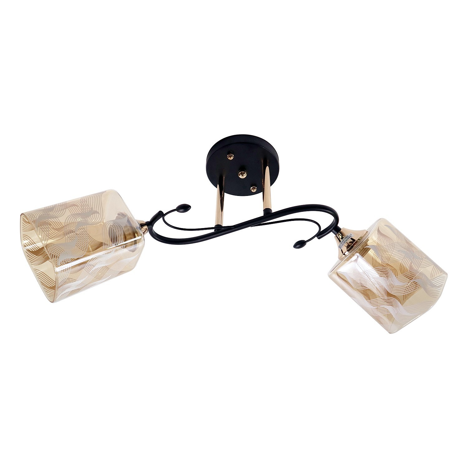 Потолочная люстра ЭкономСвет 12097 12097/2BK+FG AMB